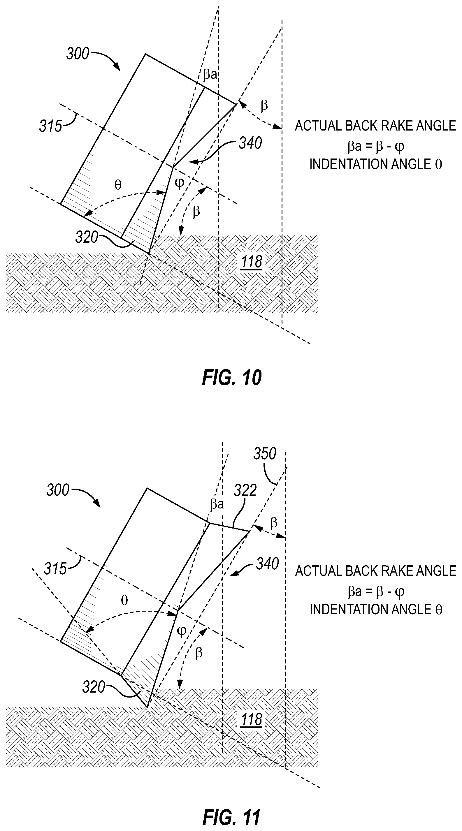 Patent US12104439 Figure 7 – Shaped cutter with ridges and multi-tapered cutting face