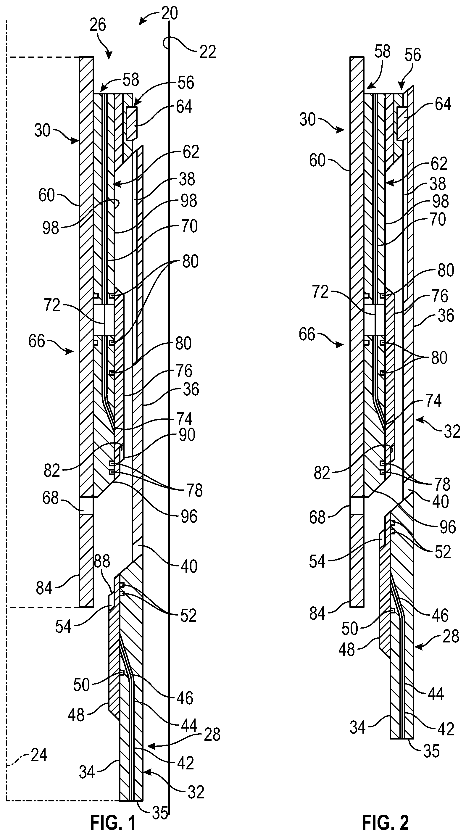 Patent US12104441 Figure 1 – System and method for connecting multiple stage completions