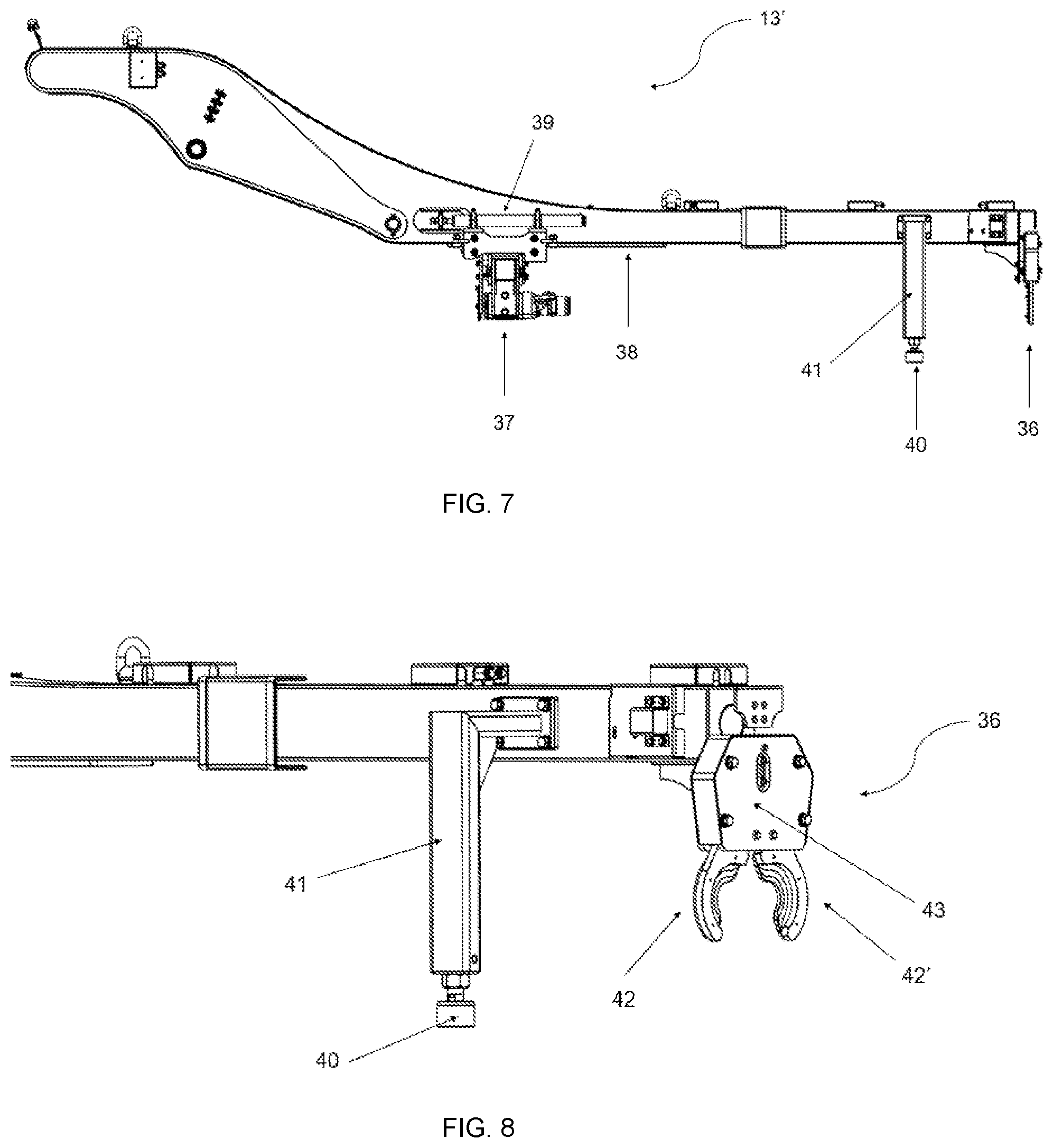 Patent US12104444 Figure 5 – Handling device for drilling bars or pipes of different sizes