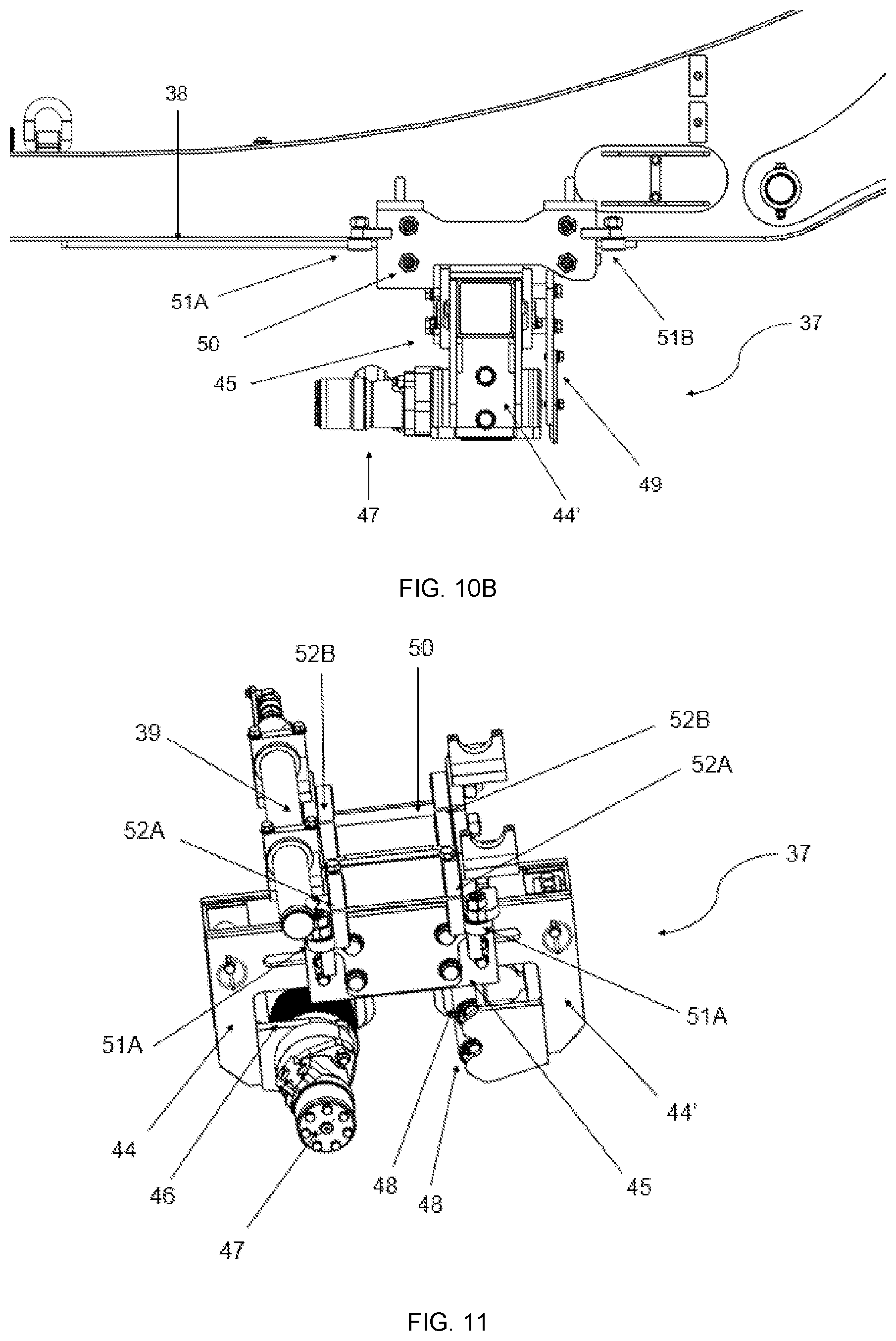 Patent US12104444 Figure 7 – Handling device for drilling bars or pipes of different sizes