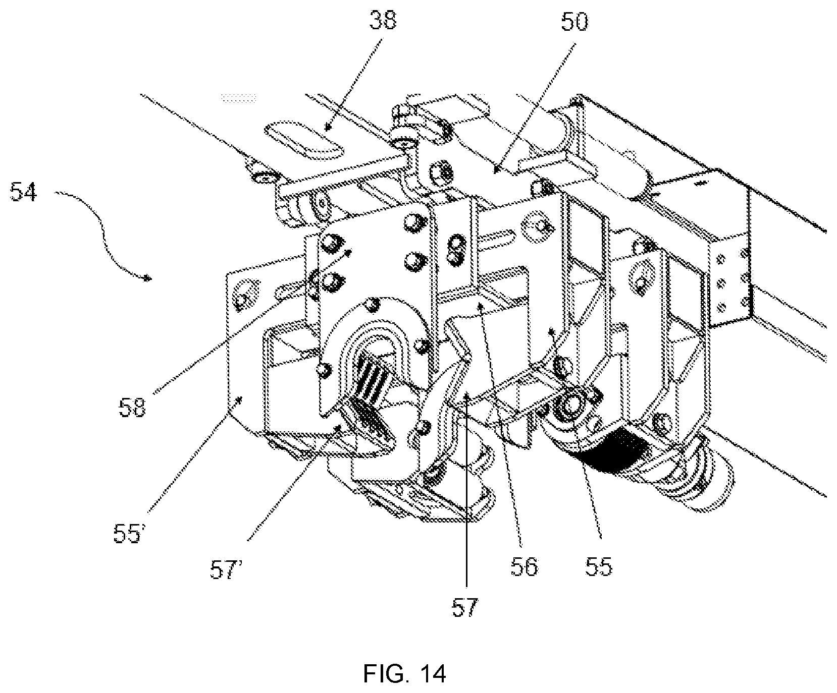 Patent US12104444 Figure 9 – Handling device for drilling bars or pipes of different sizes