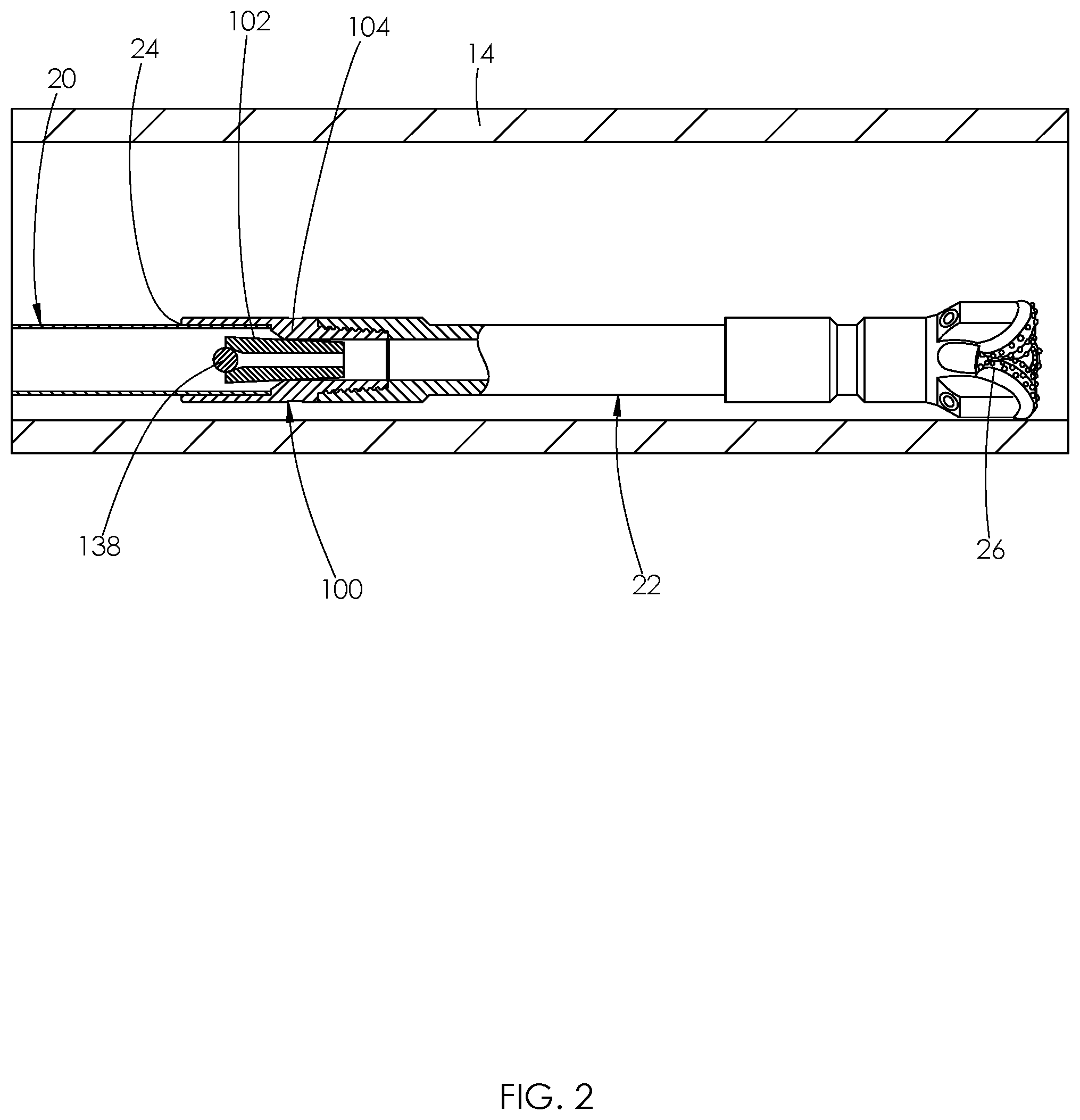 Patent US12104446 Figure 2 – System for dislodging and extracting tubing from a wellbore