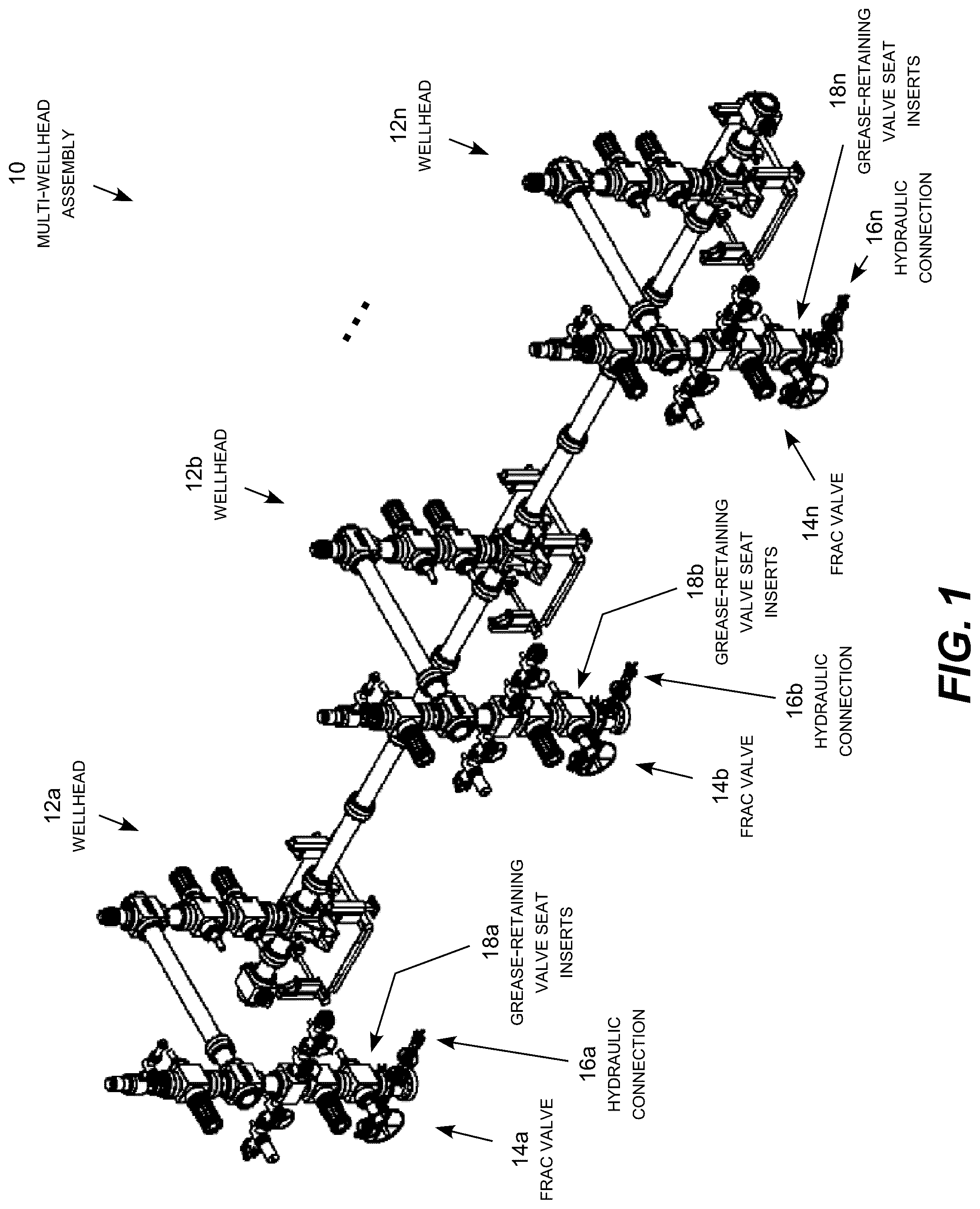 Patent US12104448 Figure 1 – Grease-retaining frac valve seat insert