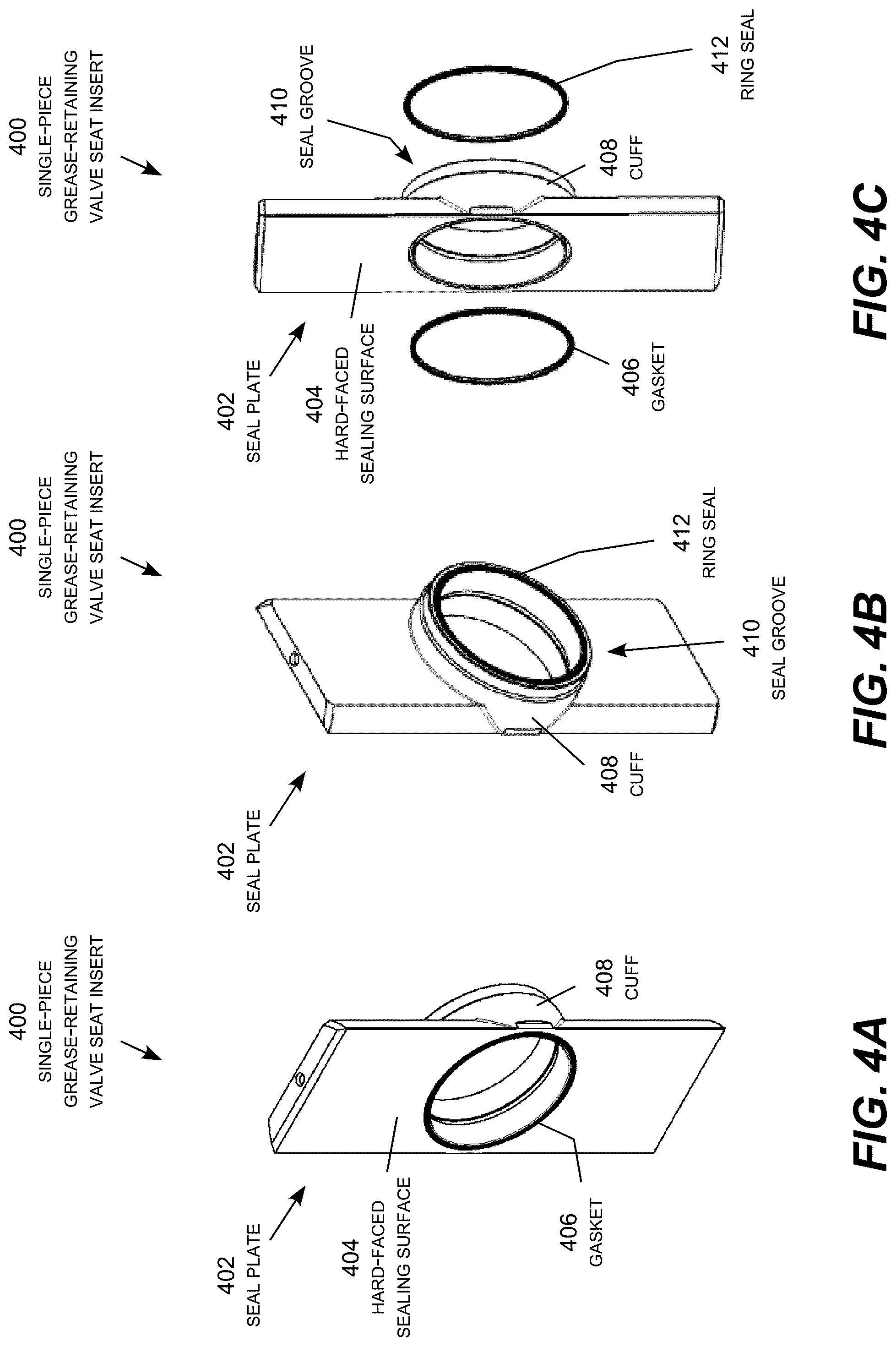 Patent US12104448 Figure 6 – Grease-retaining frac valve seat insert