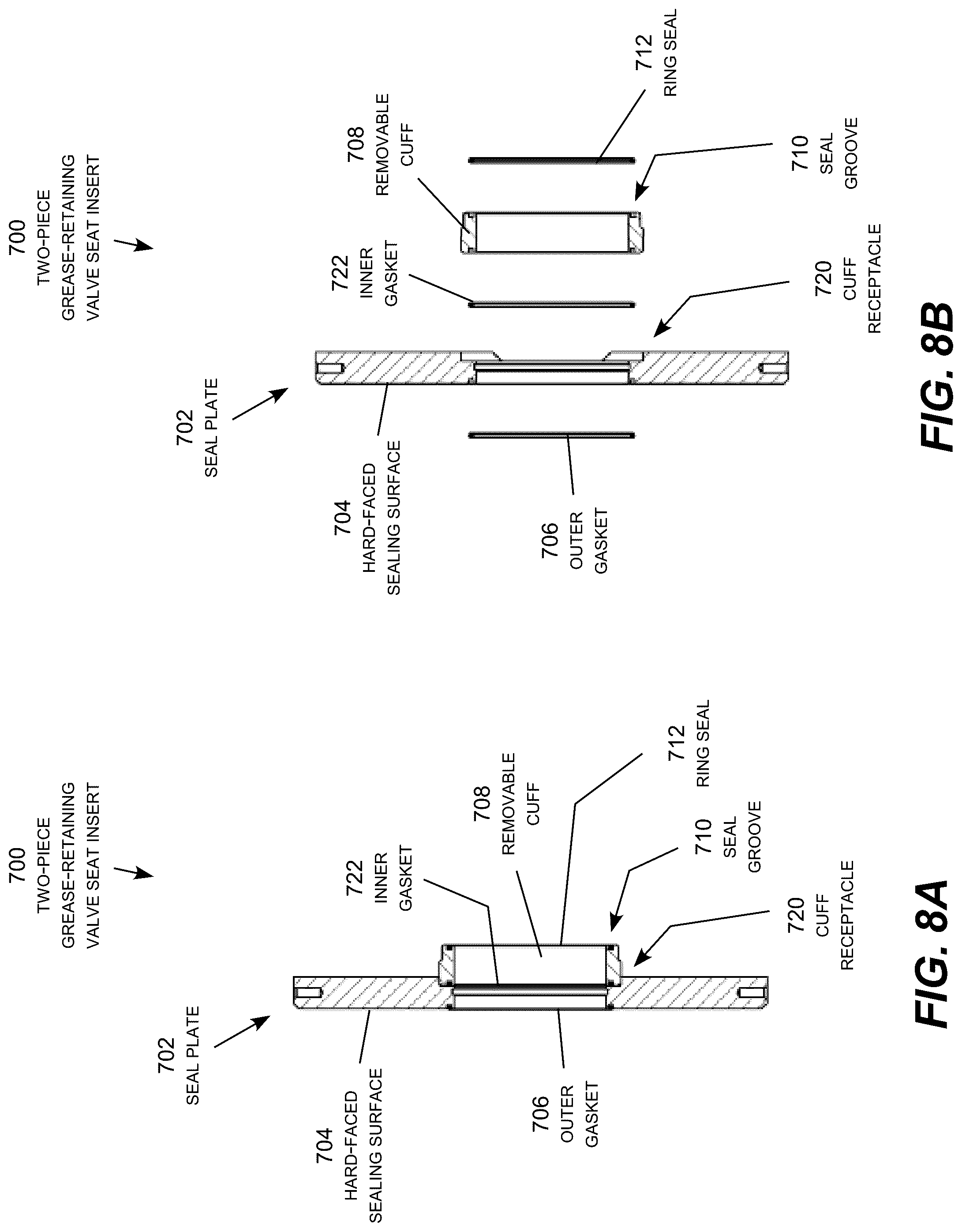 Patent US12104448 Figure 10 – Grease-retaining frac valve seat insert