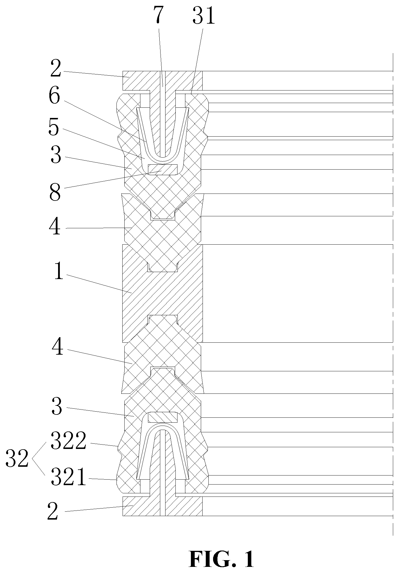 Patent US12104459 Figure 1 – Seal for repeatedly switchable stepless fracturing sliding sleeve