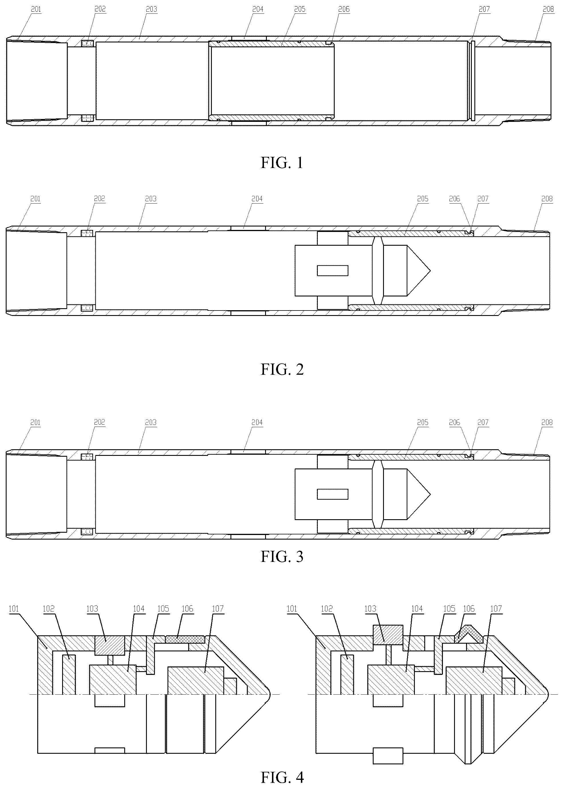 Patent US12104460 Figure 1 – Full-bore indefinite-level staged fracturing sliding sleeve based on smart label and implementation method thereof