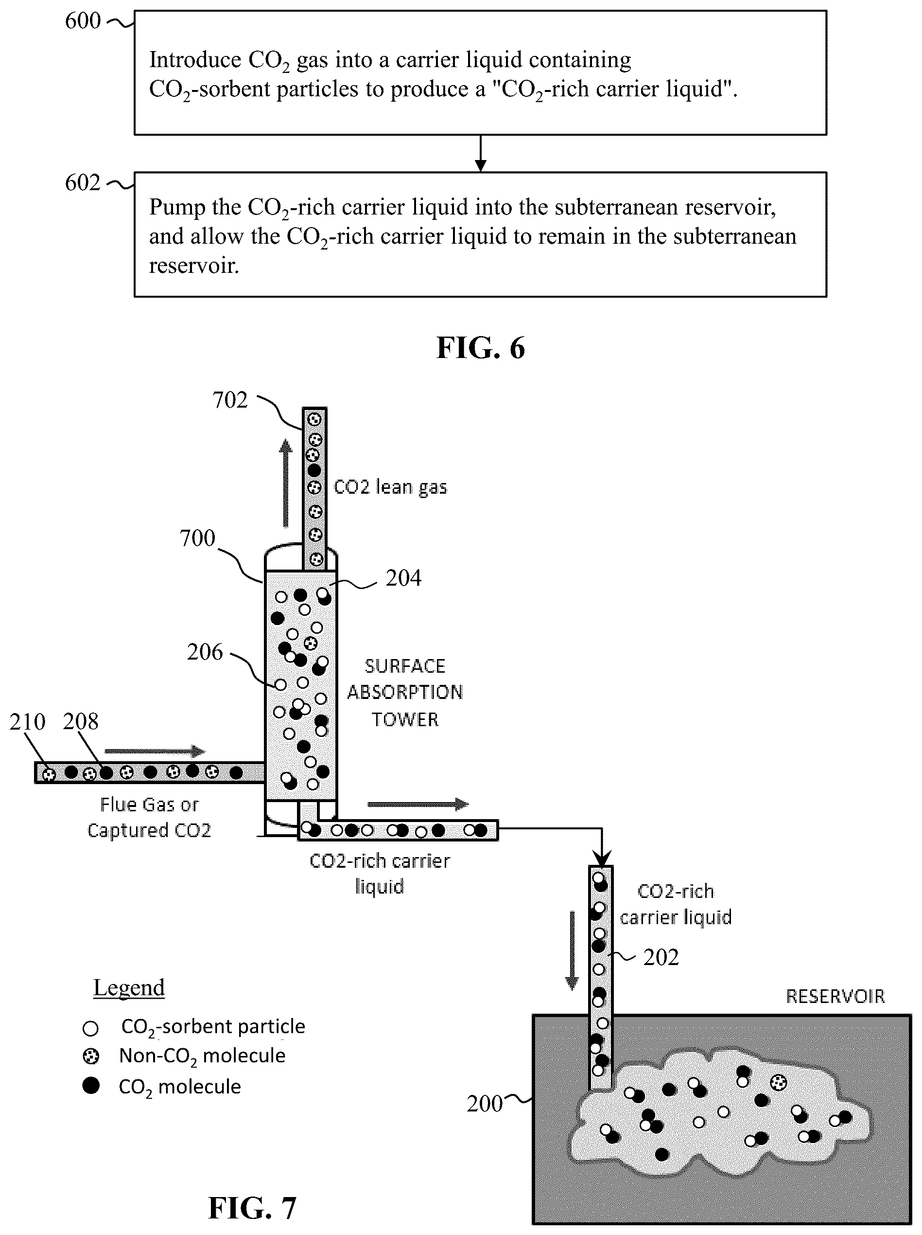 Patent US12104465 Figure 3 – Method for carbon dioxide or hydrogen sulfide sequestration in a subterranean reservoir via pumping using sorbent particles in a carrier gas