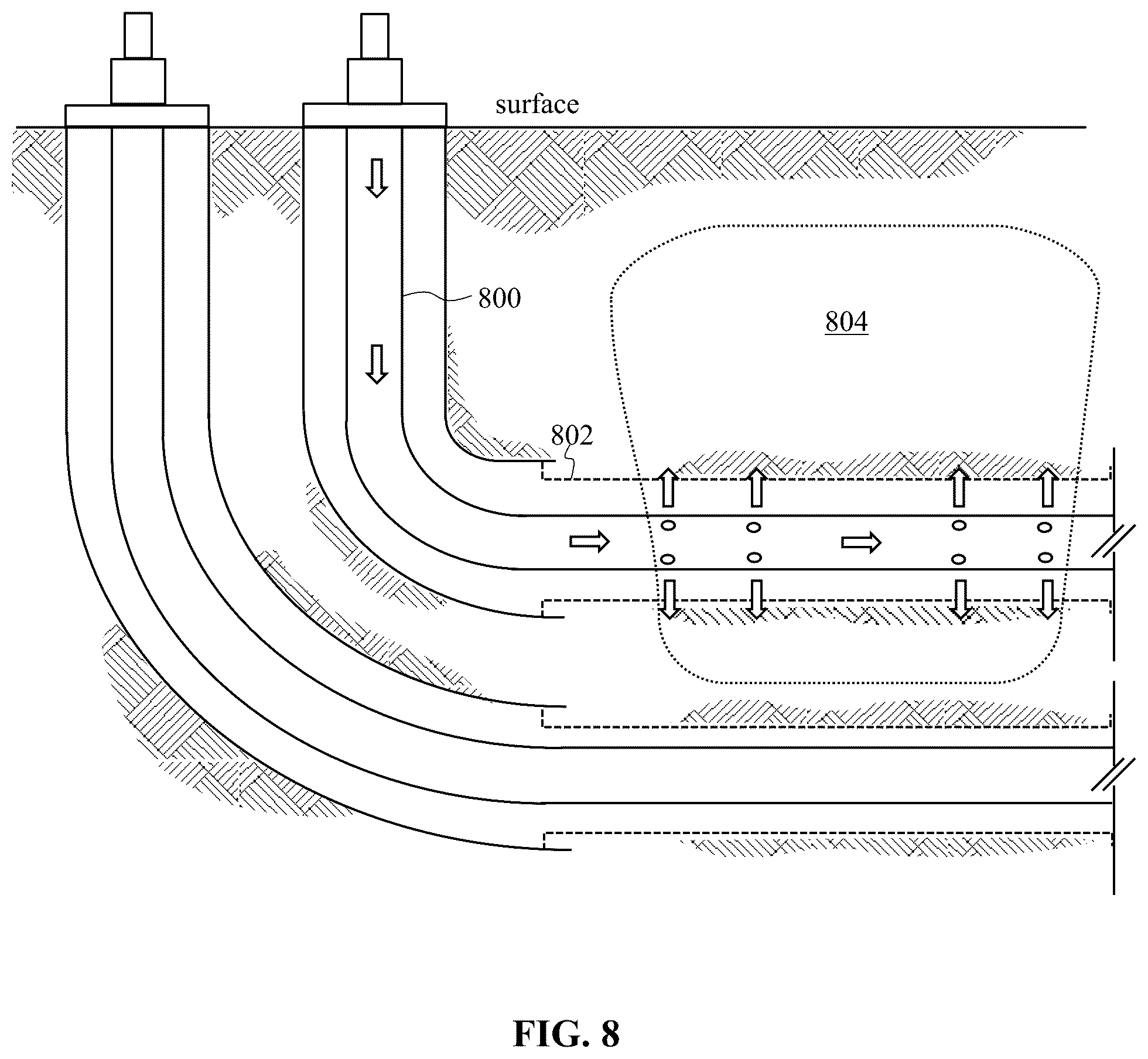 Patent US12104465 Figure 4 – Method for carbon dioxide or hydrogen sulfide sequestration in a subterranean reservoir via pumping using sorbent particles in a carrier gas