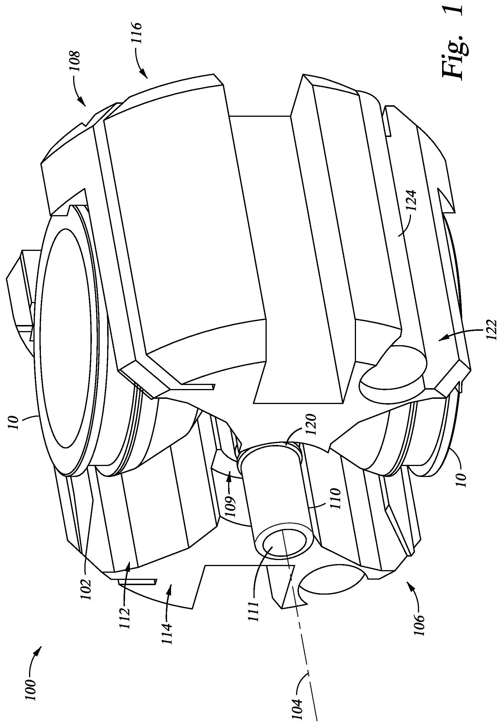 Patent US12104470 Figure 1 – Slide-in frame for shaped charges