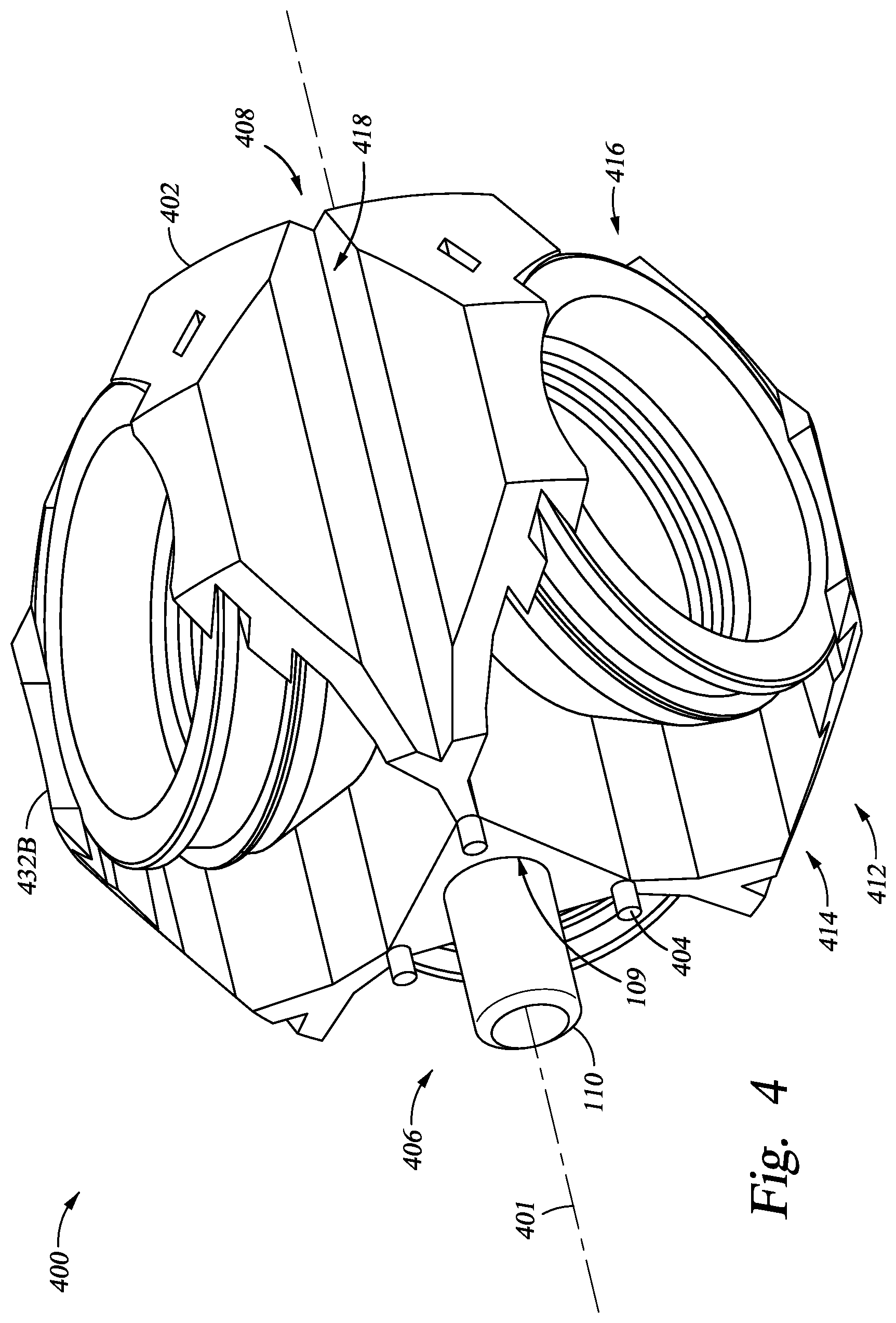 Patent US12104470 Figure 4 – Slide-in frame for shaped charges