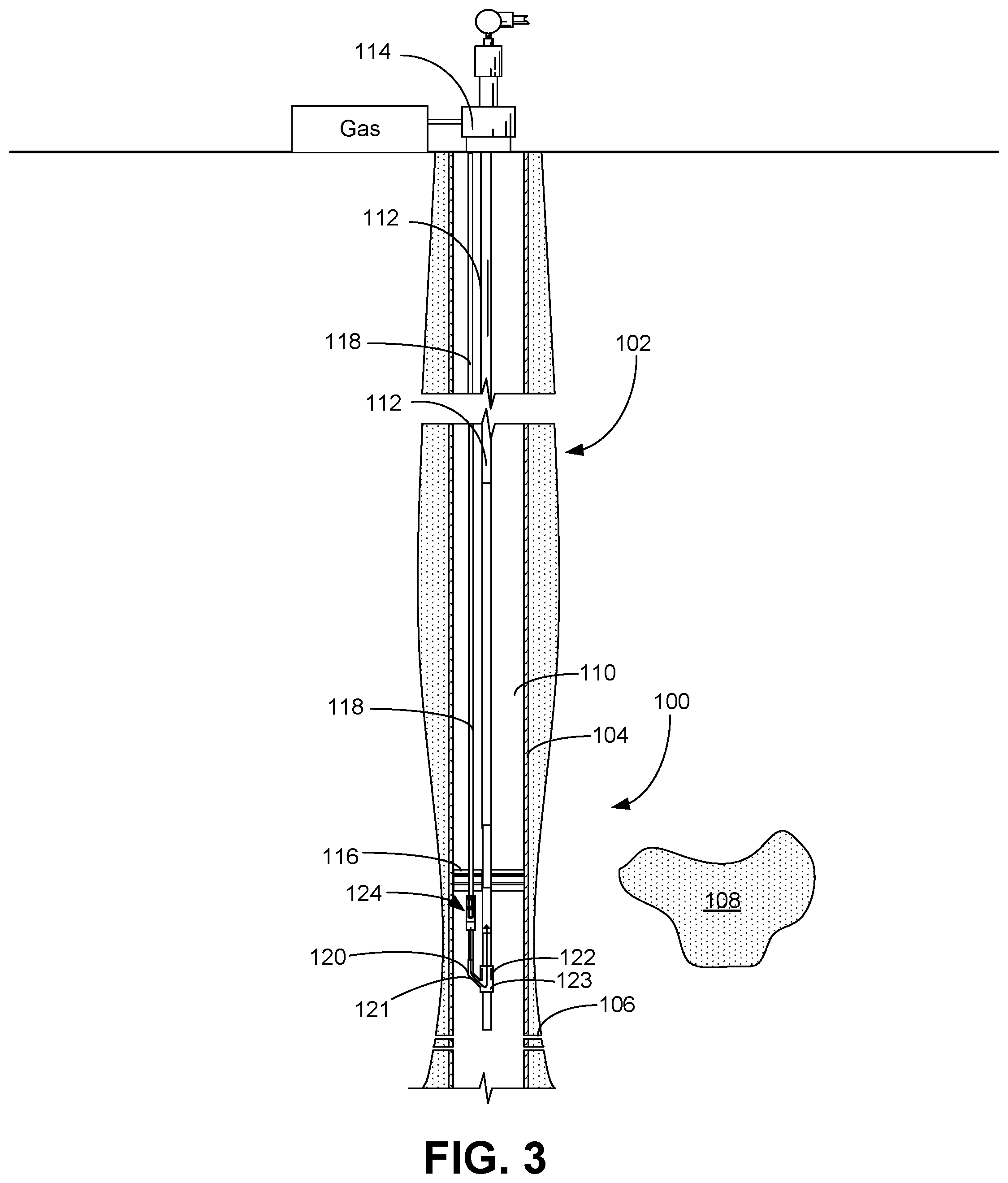 Patent US12104472 Figure 3 – Dual string gas injection system with flow control