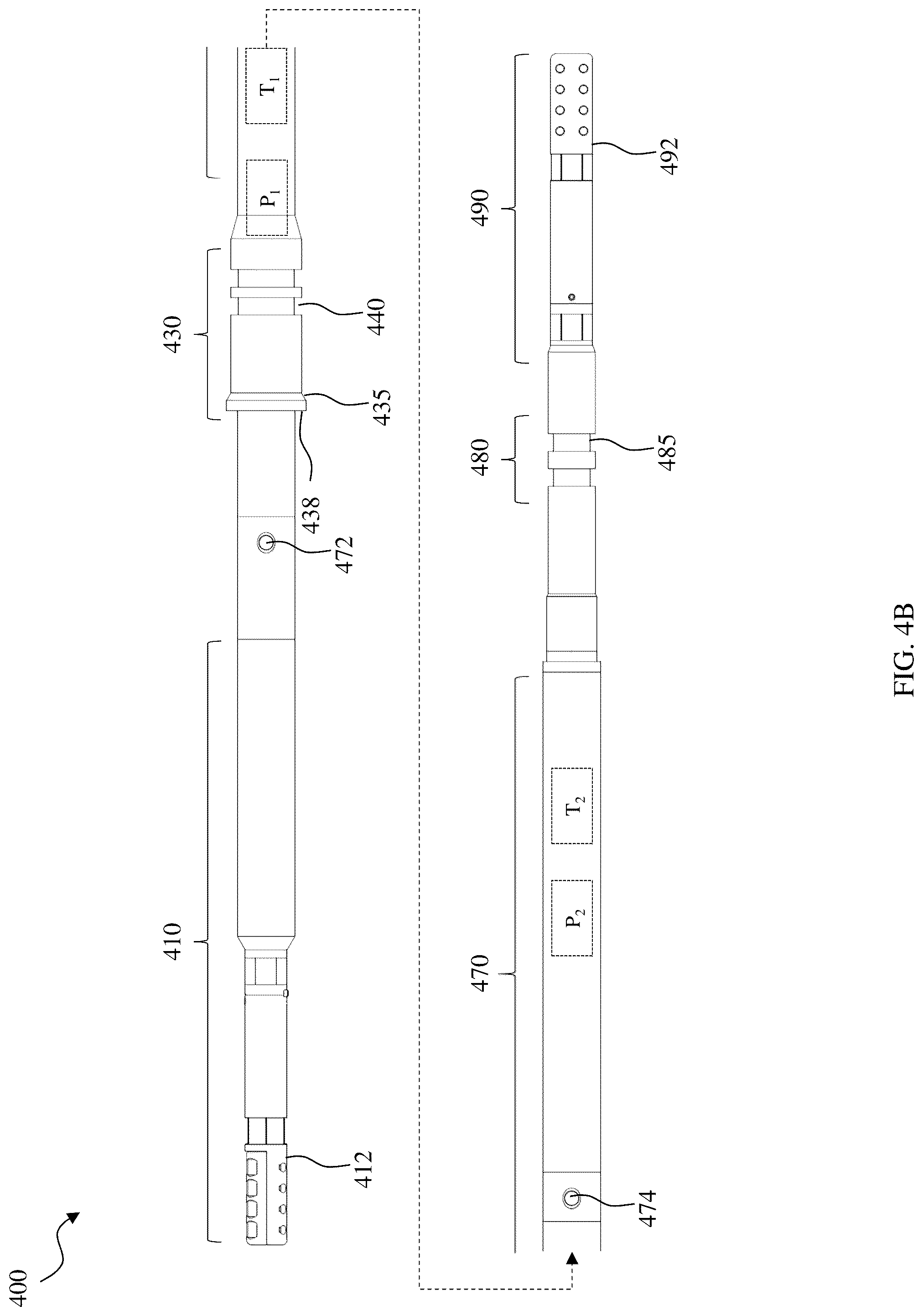 Patent US12104473 Figure 7 – Downhole pressure/temperature monitoring of ESP intake pressure and discharge temperature with a gauge mandrel employing an offset centerline