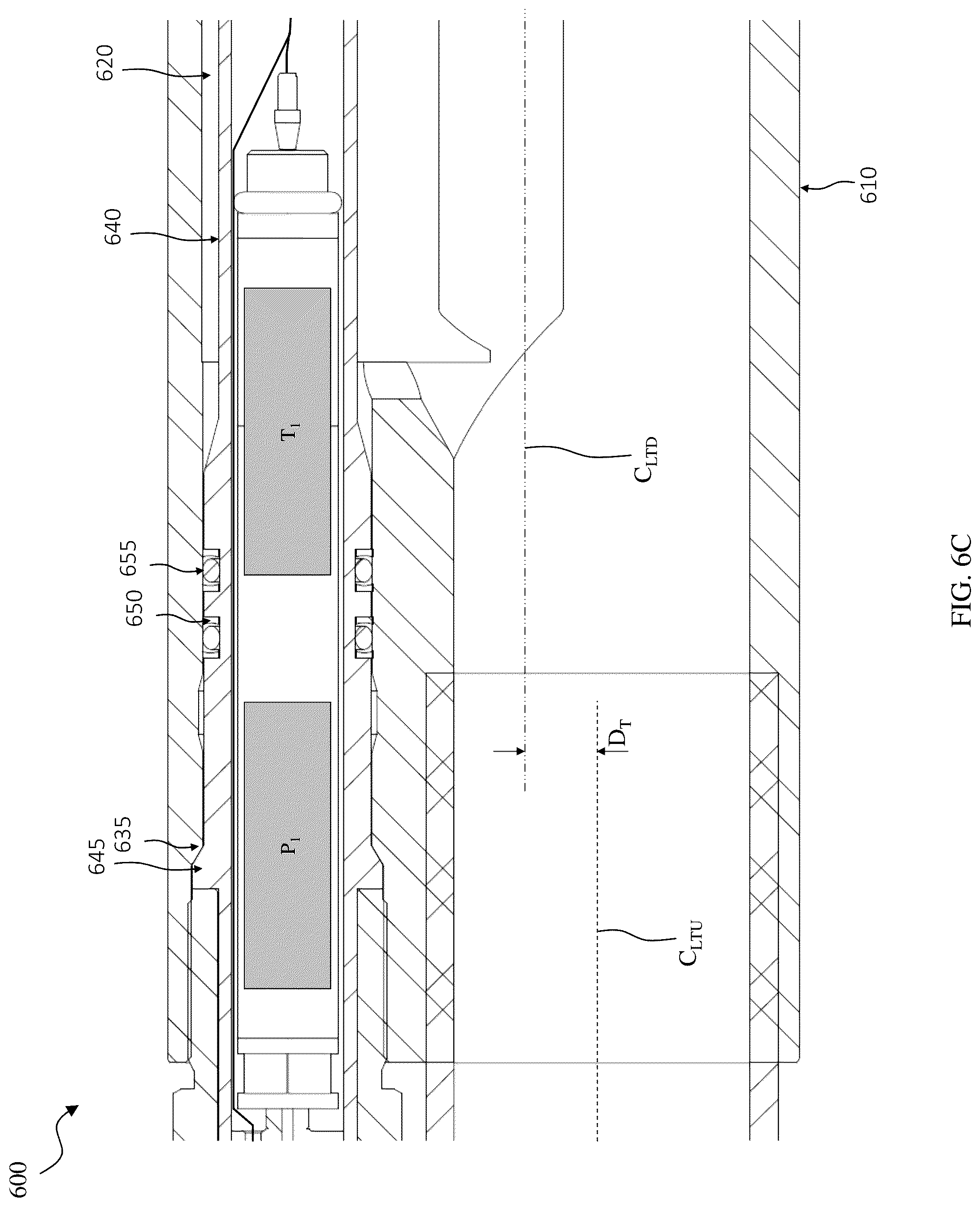 Patent US12104473 Figure 12 – Downhole pressure/temperature monitoring of ESP intake pressure and discharge temperature with a gauge mandrel employing an offset centerline