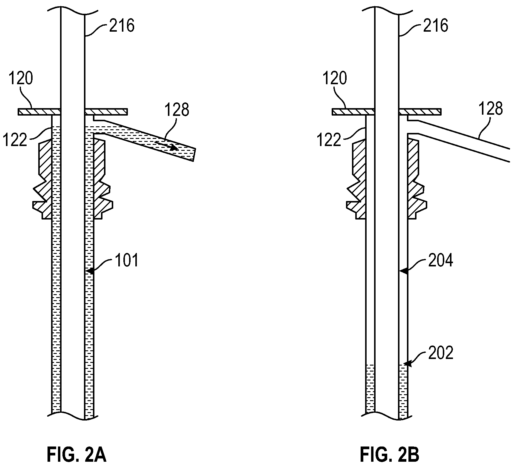 Patent US12104485 Figure 2 – Drilling system that measures the fluid level in a wellbore during drilling of the wellbore
