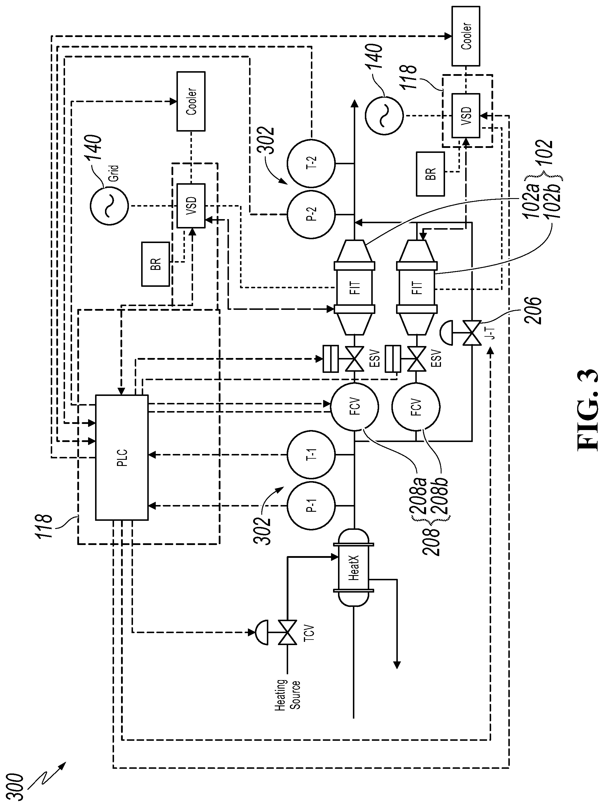 Patent US12104493 Figure 3 – Producing power with turboexpander generators based on specified output conditions