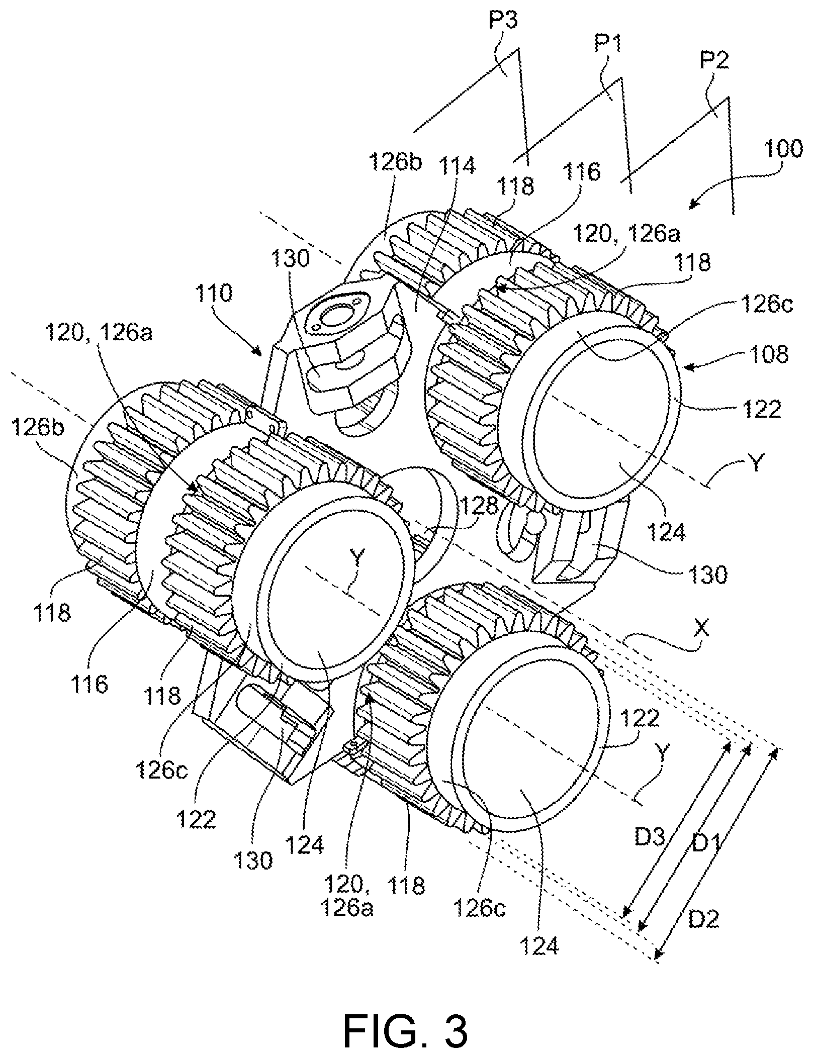 Patent US12104495 Figure 3 – Drive assembly for a mechanical reducer for an aircraft turbomachine