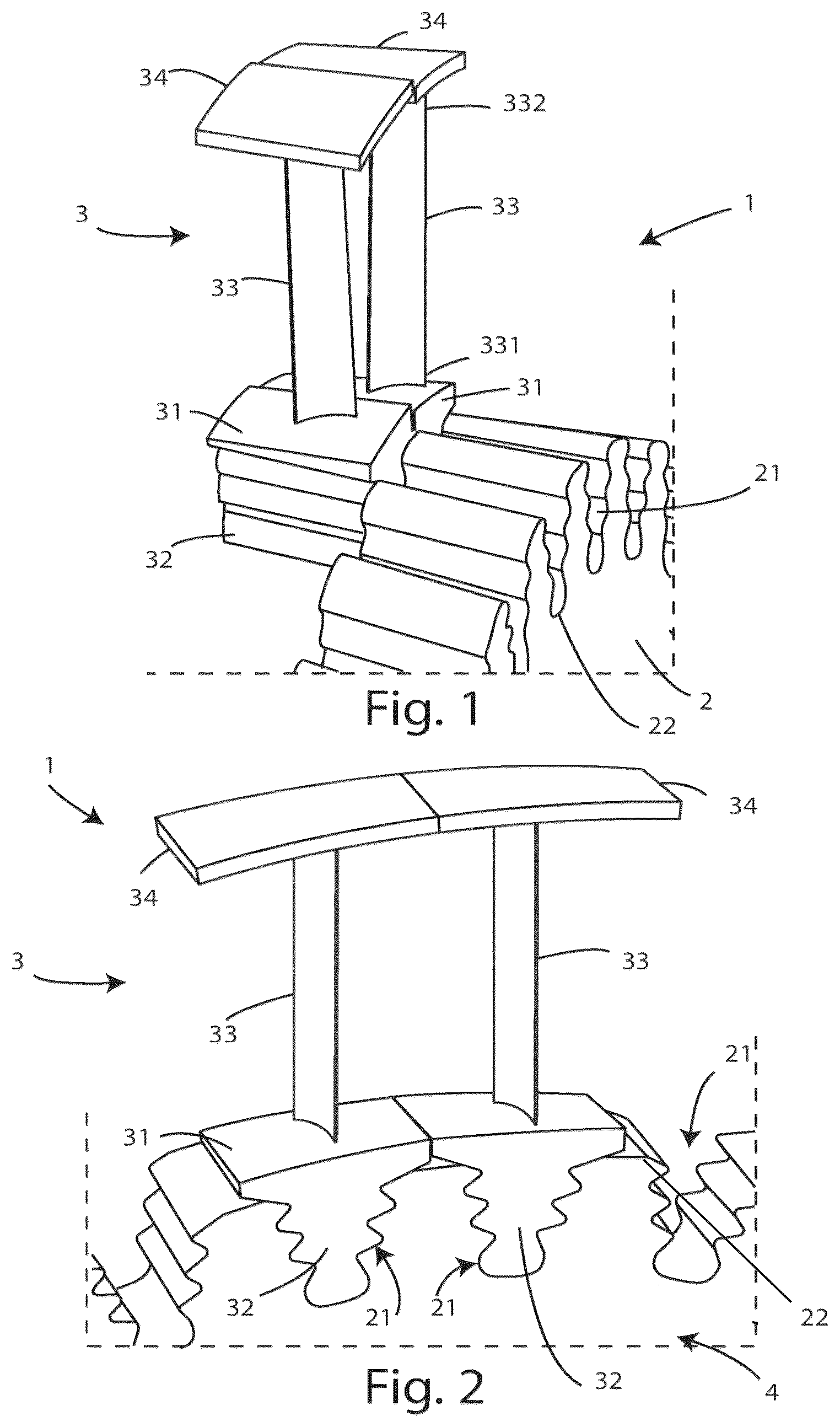 Patent US12104502 Figure 1 – Method for giving shroud interference to axial-entry blades in a rotary machine and rotary machine