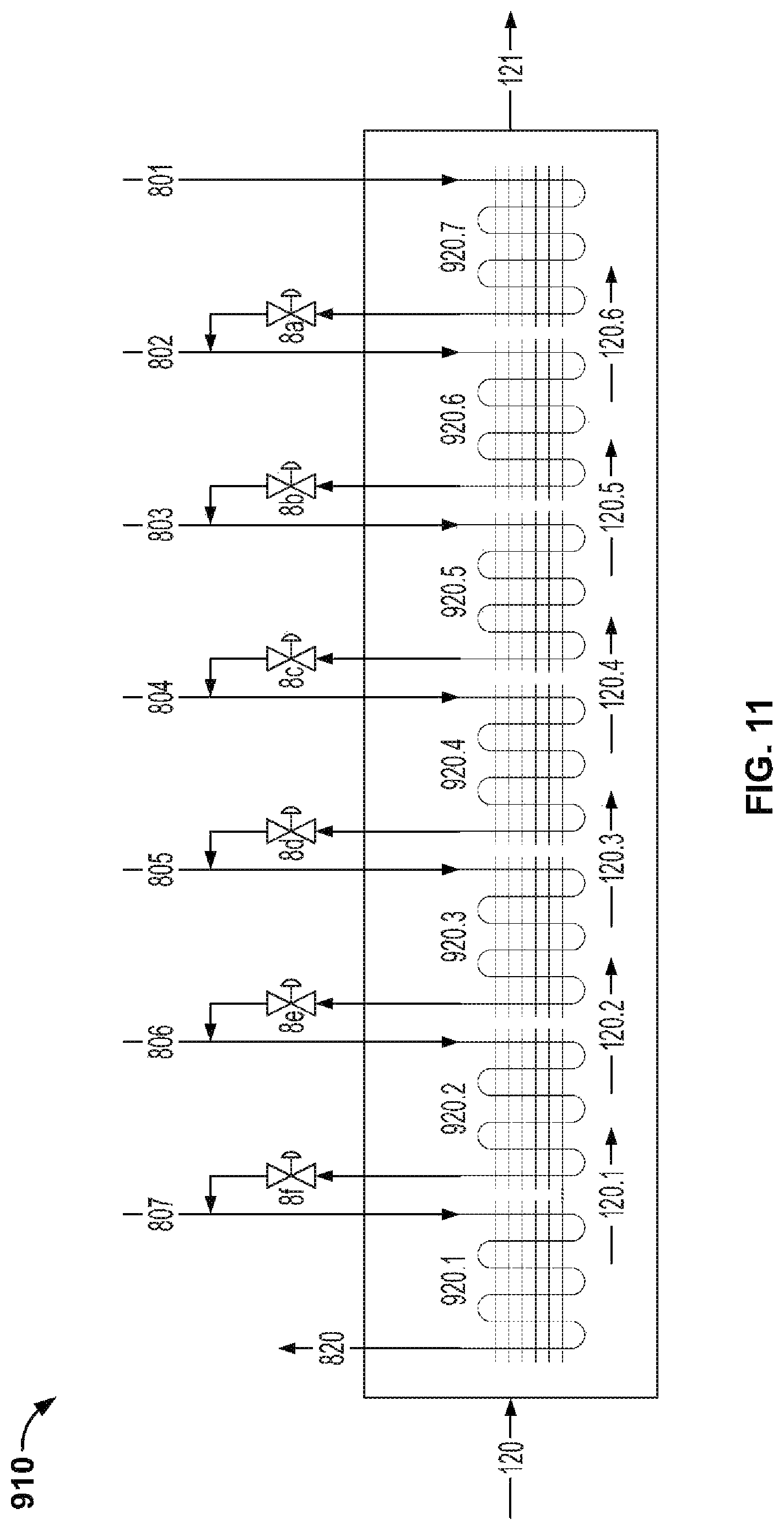 Patent US12104505 Figure 11 – System and method for the generation of heat and power using multiple loops comprising a primary heat transfer loop, a power cycle loop and an intermediate heat transfer loop