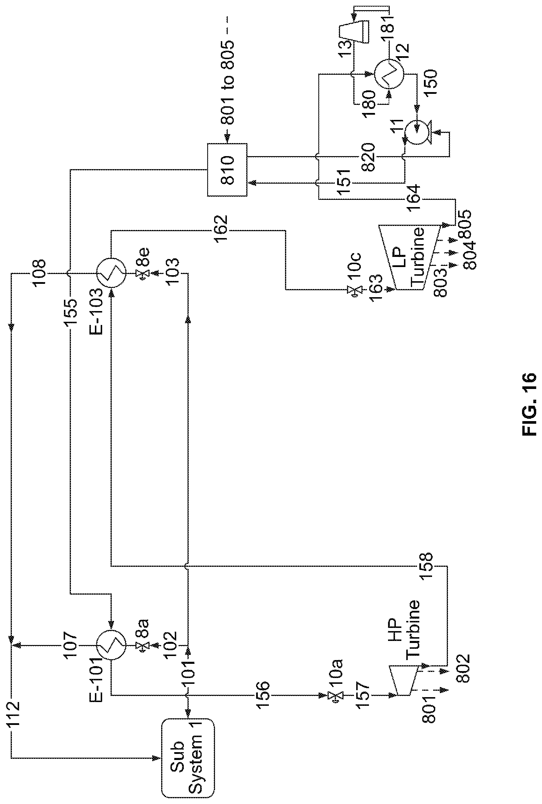 Patent US12104505 Figure 18 – System and method for the generation of heat and power using multiple loops comprising a primary heat transfer loop, a power cycle loop and an intermediate heat transfer loop