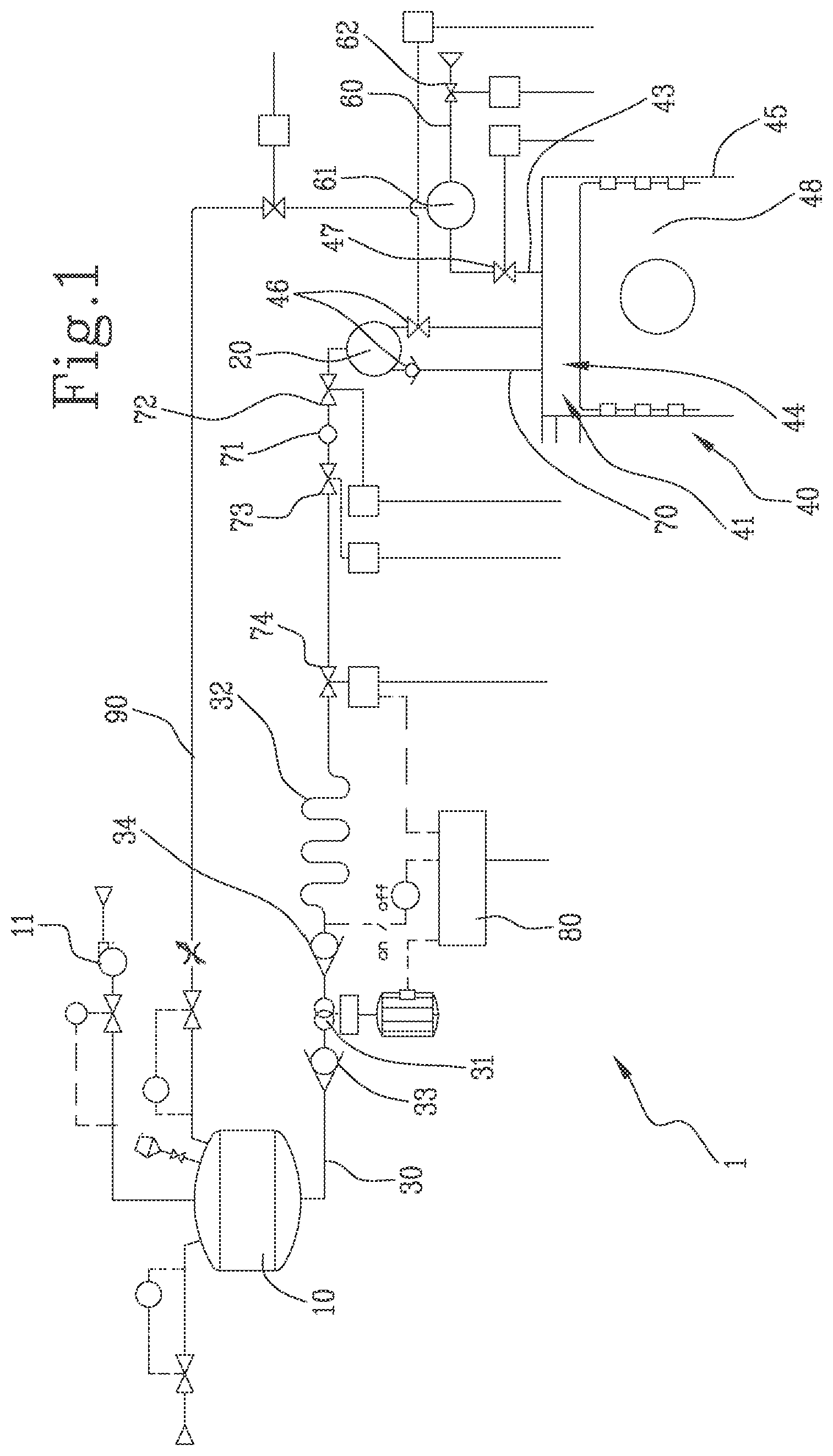 Patent US12104507 Figure 1 – Plant for producing mechanical energy from a carrier fluid under cryogenic conditions