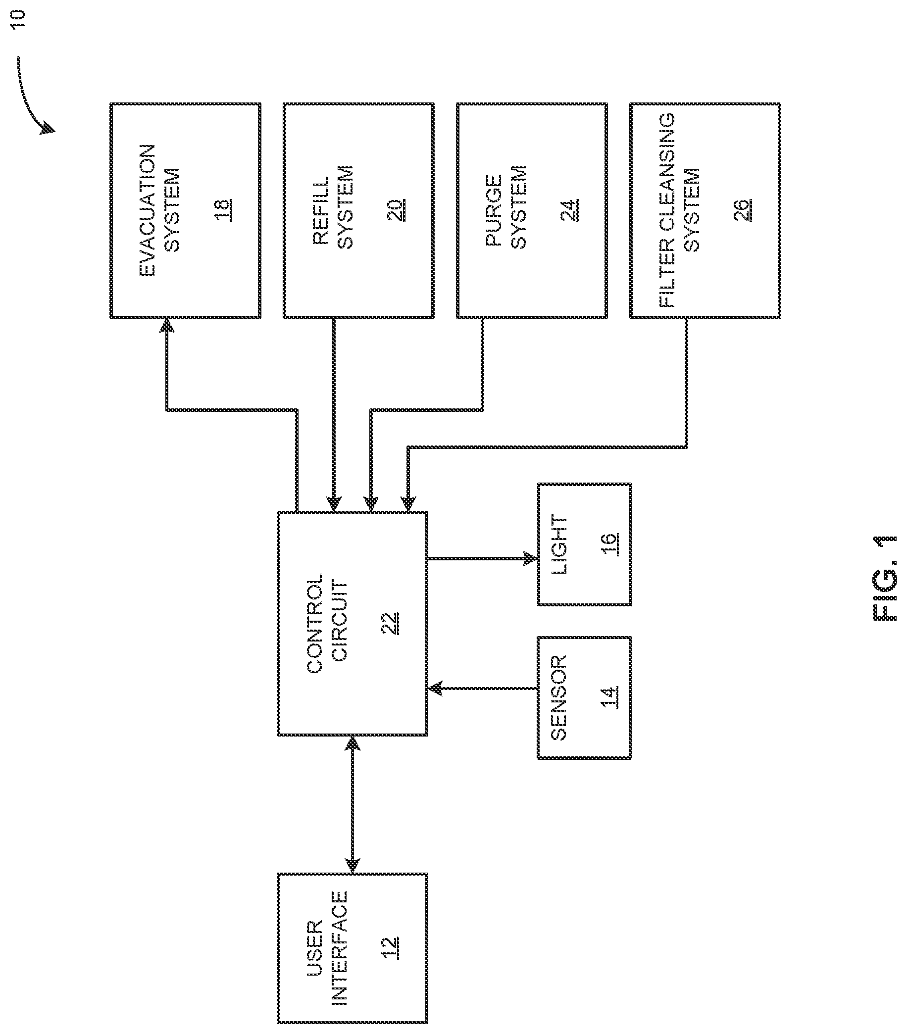Patent US12104509 Figure 1 – Autonomous oil change system