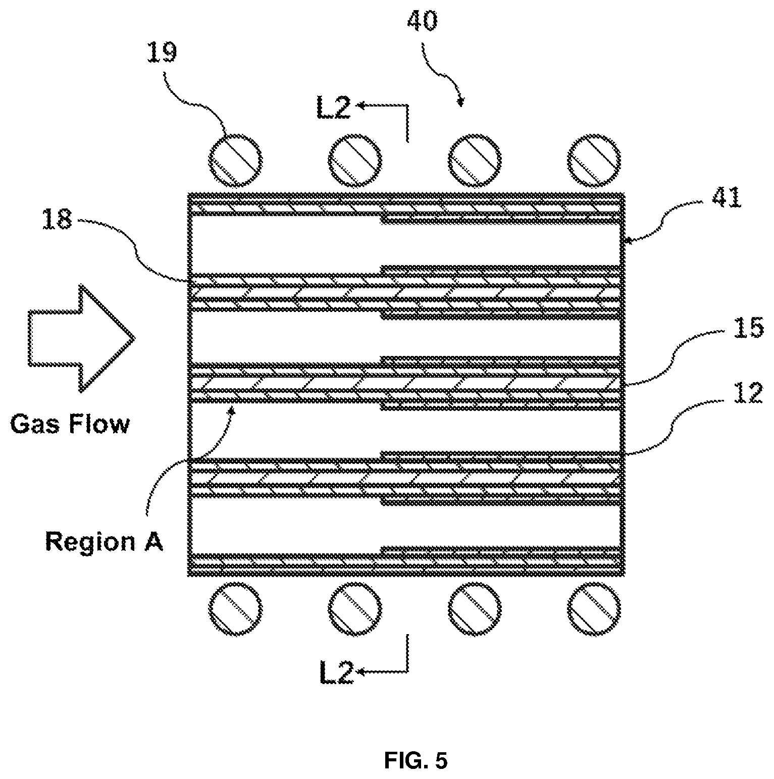 Patent US12104519 Figure 5 – Catalyst support and induction heating catalyst system