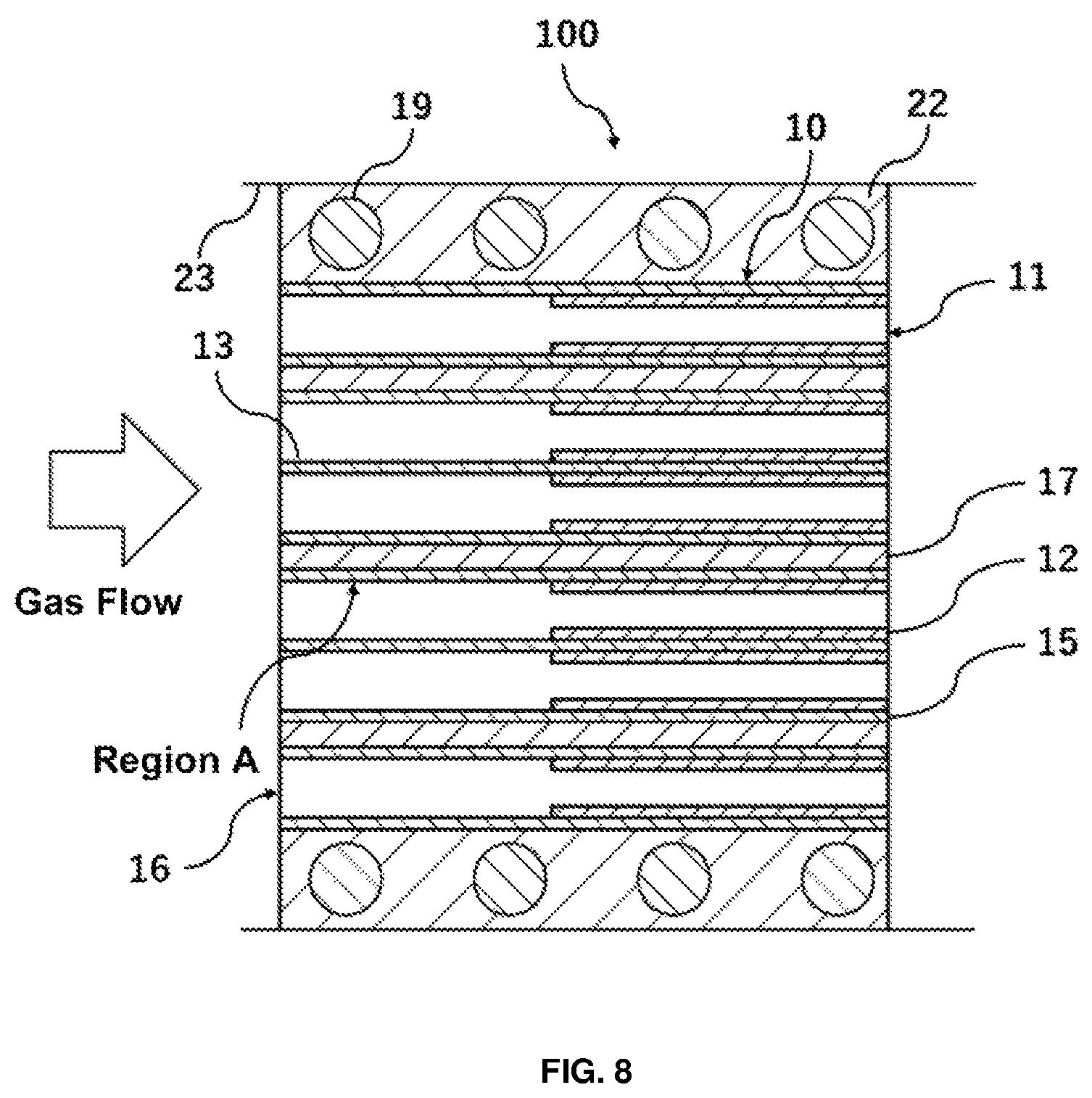 Patent US12104519 Figure 8 – Catalyst support and induction heating catalyst system