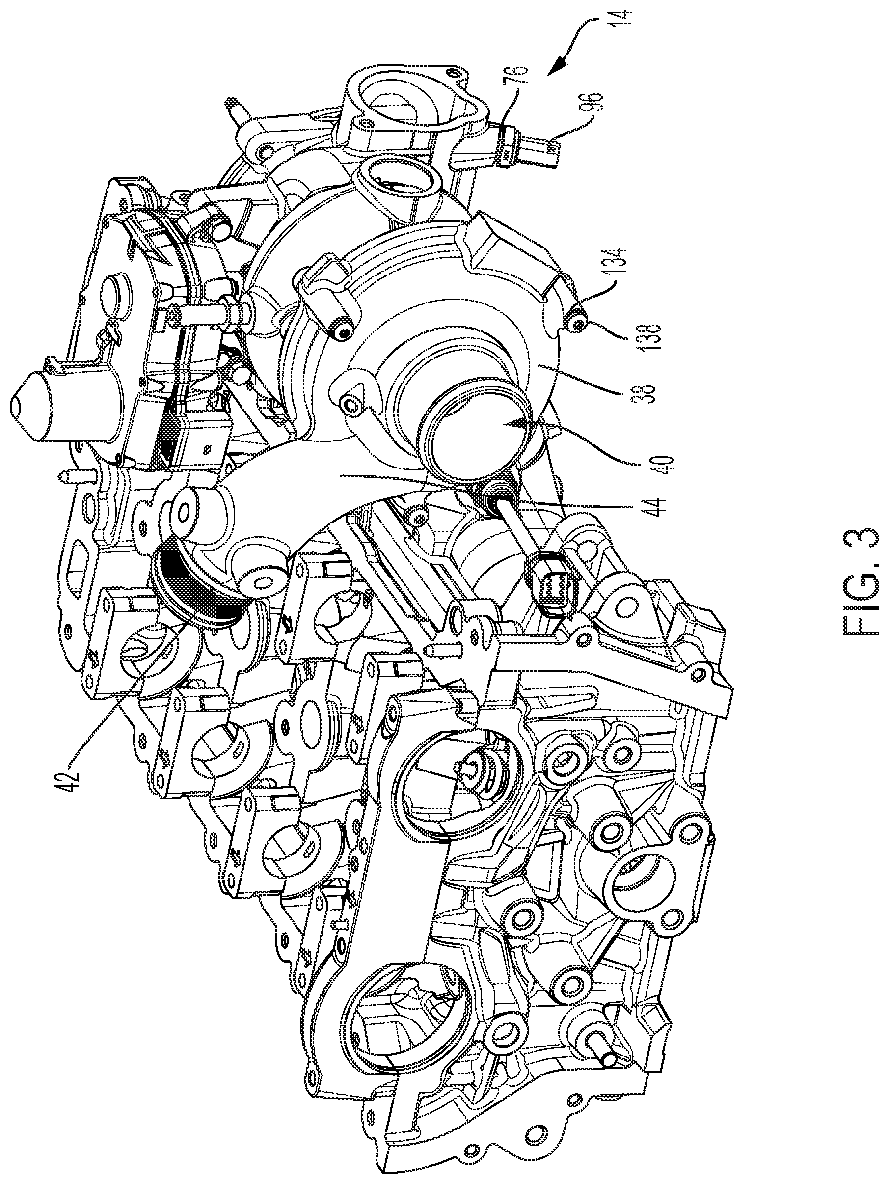 Patent US12104520 Figure 2 – Cylinder head with integrated turbocharger