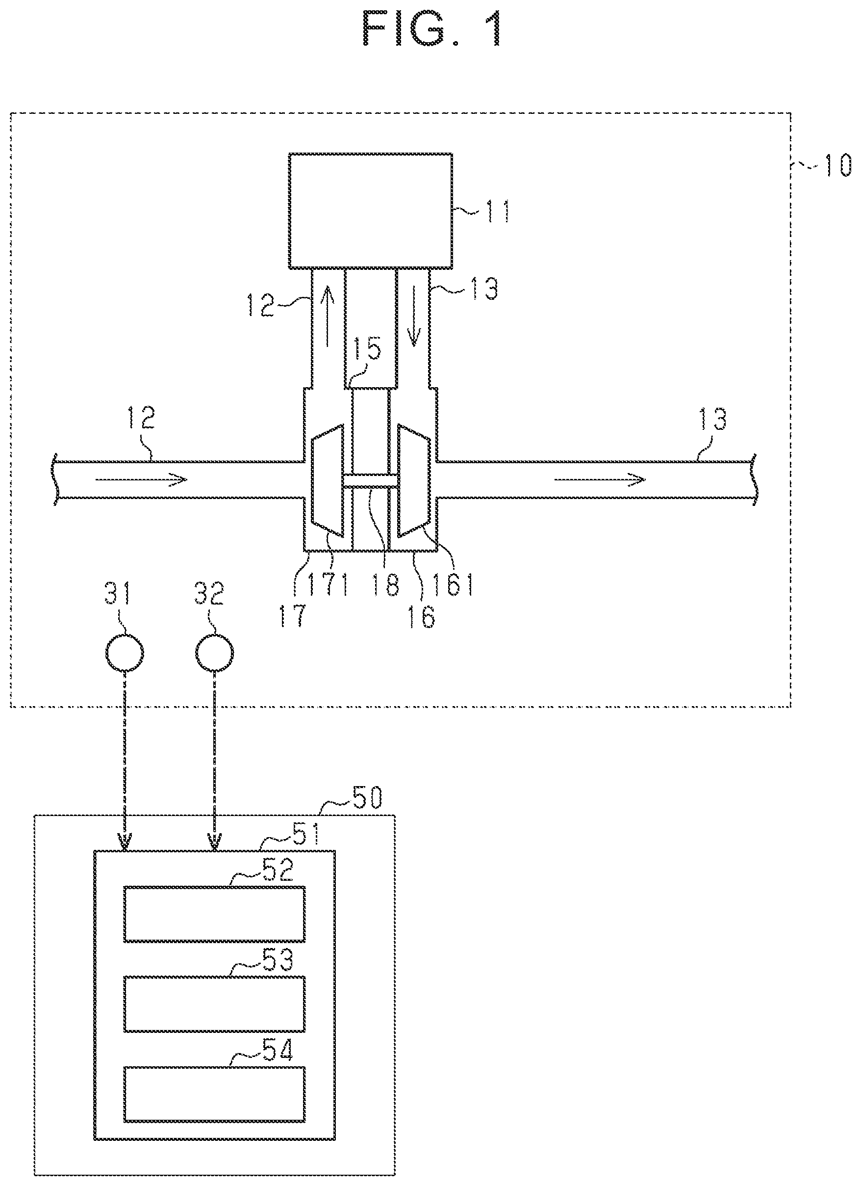 Patent US12104521 — Deterioration estimation device — Figure 1