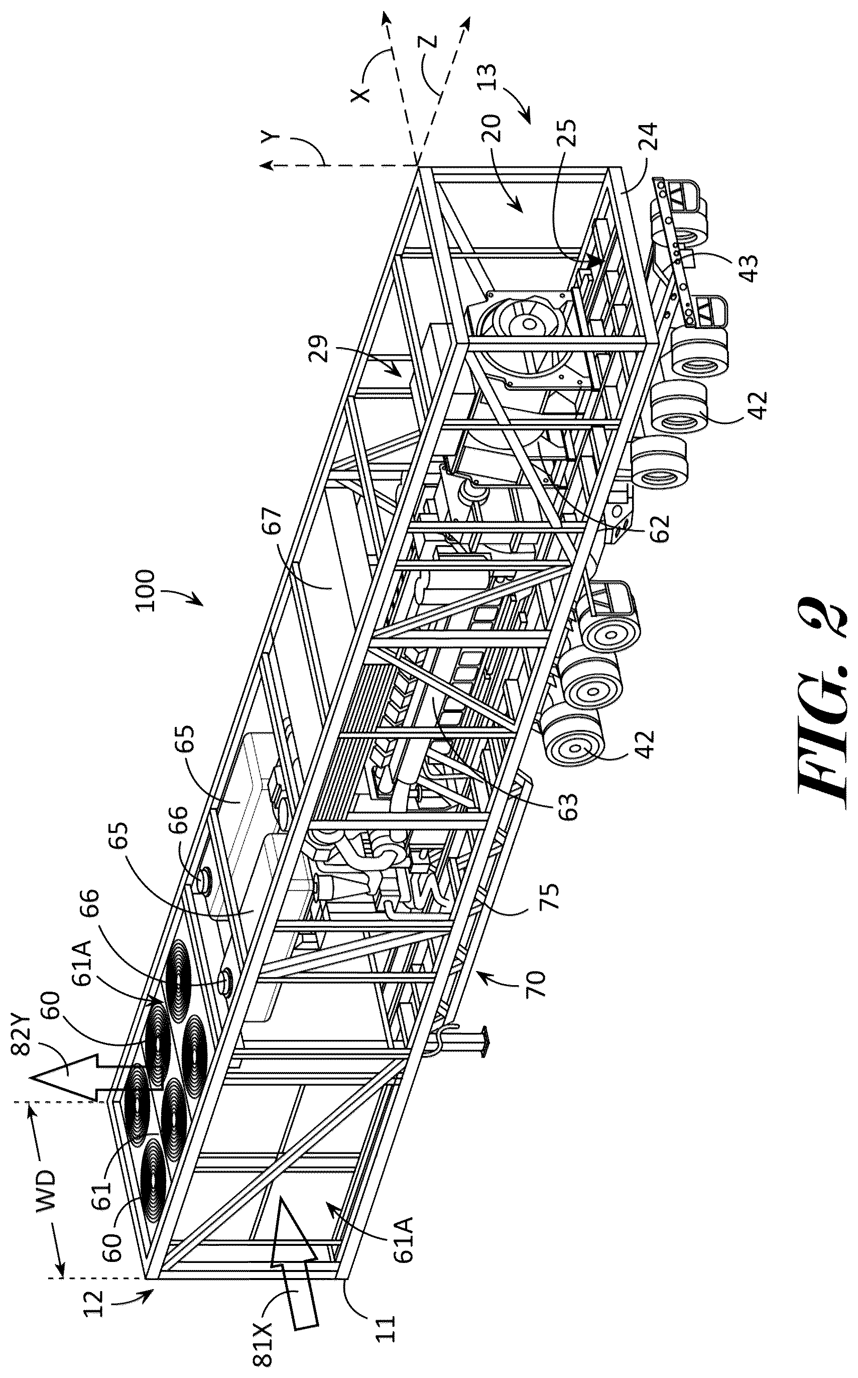 Patent US12104523 Figure 2 – High density mobile power unit and system