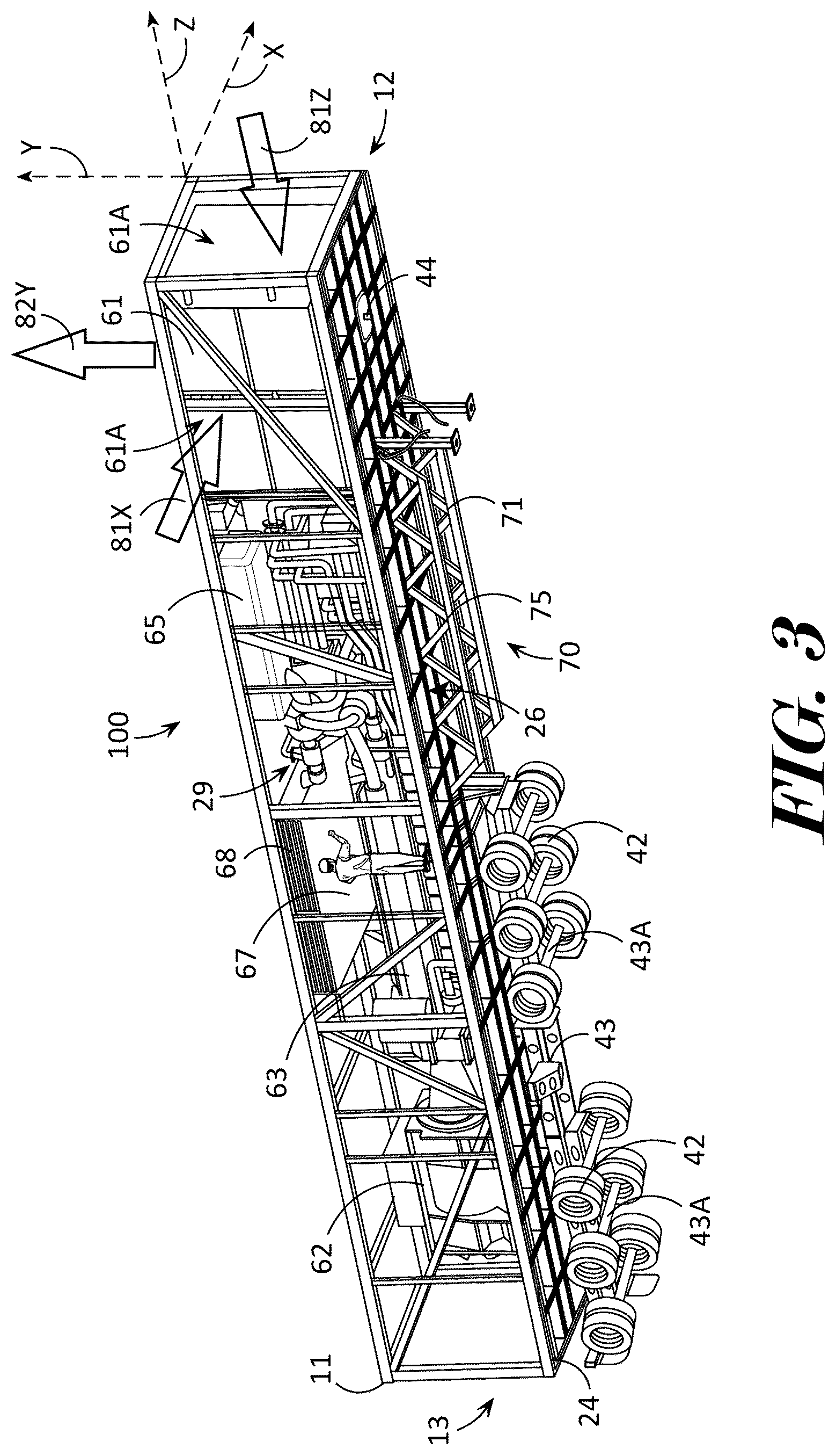 Patent US12104523 Figure 3 – High density mobile power unit and system