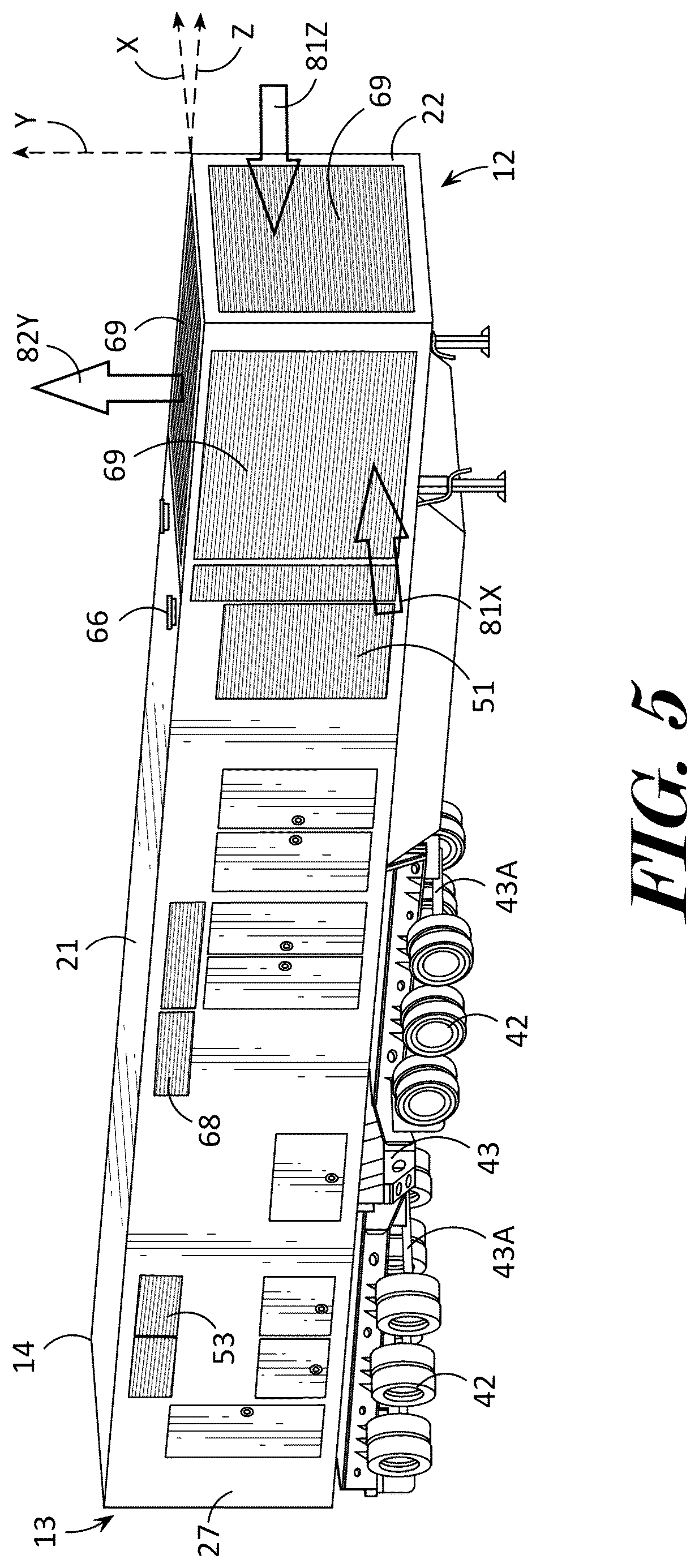 Patent US12104523 Figure 5 – High density mobile power unit and system