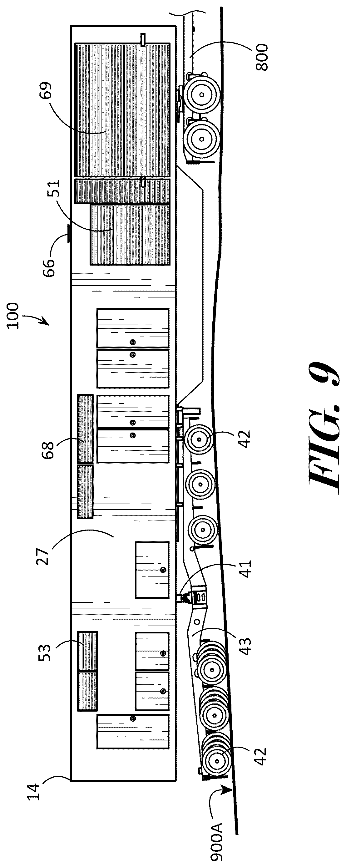 Patent US12104523 Figure 9 – High density mobile power unit and system
