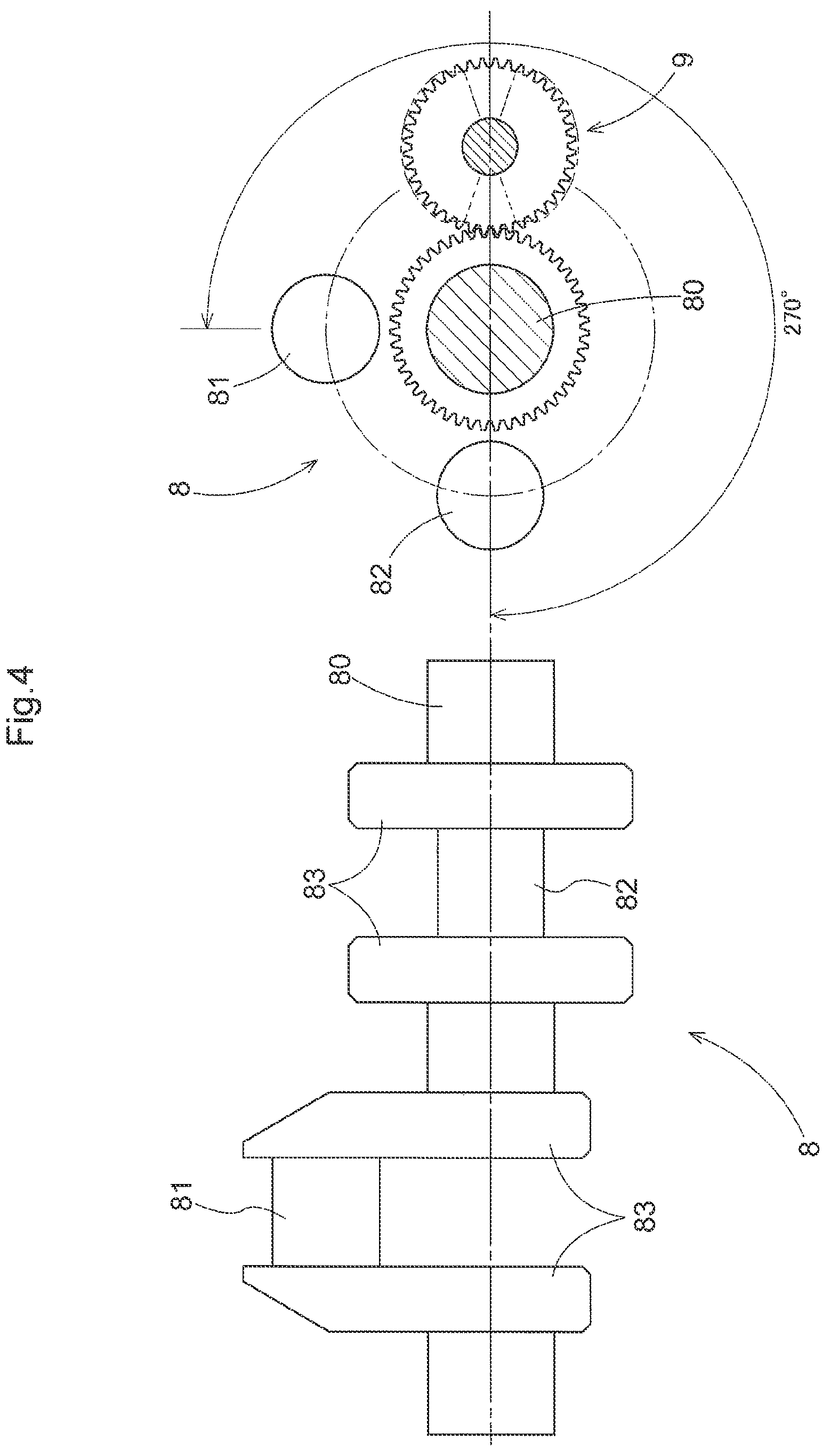 Patent US12104524 Figure 4 – Two-cylinder reciprocating engine