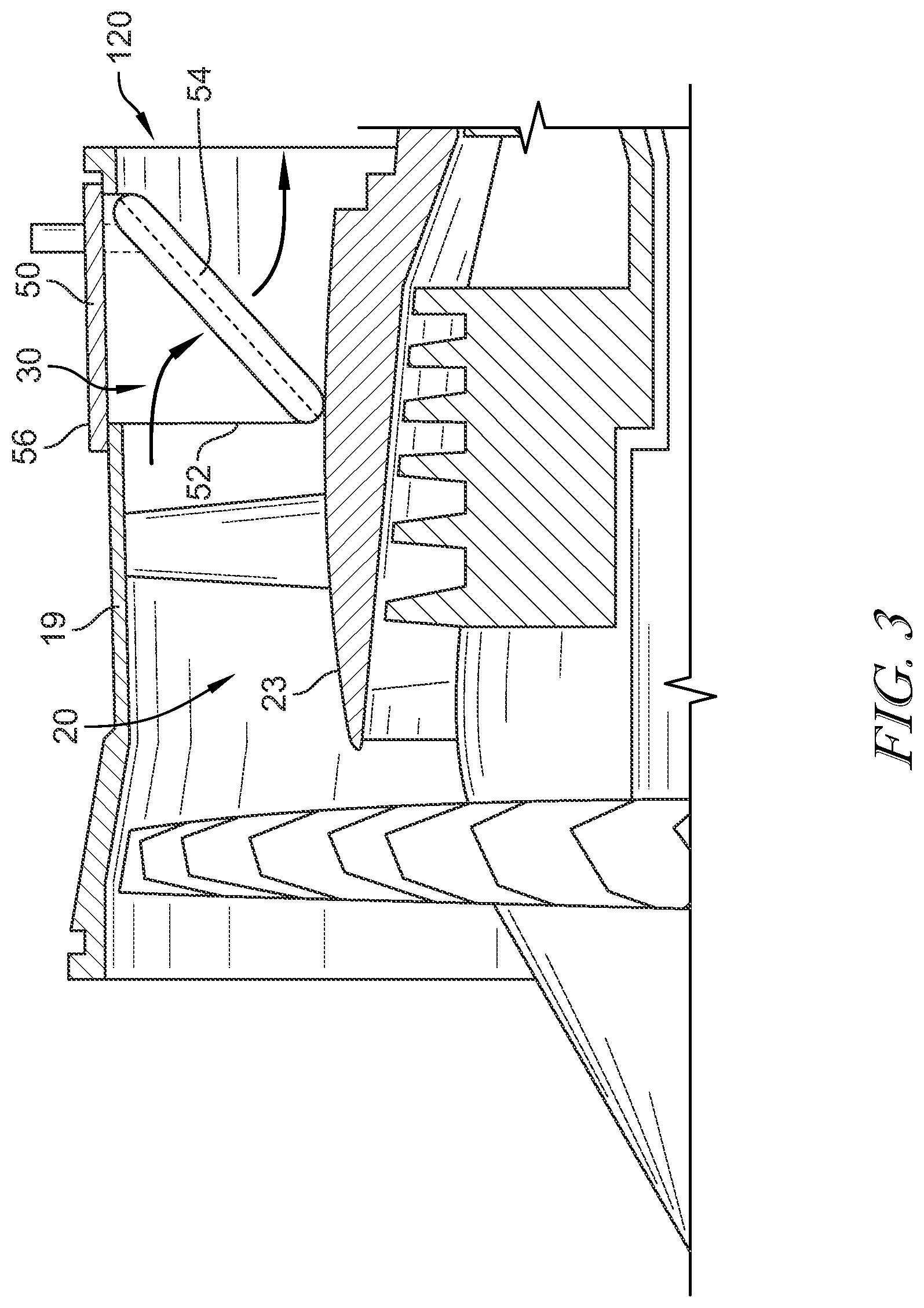 Patent US12104532 Figure 3 – Bypass duct heat exchanger with access panel for gas turbine engines