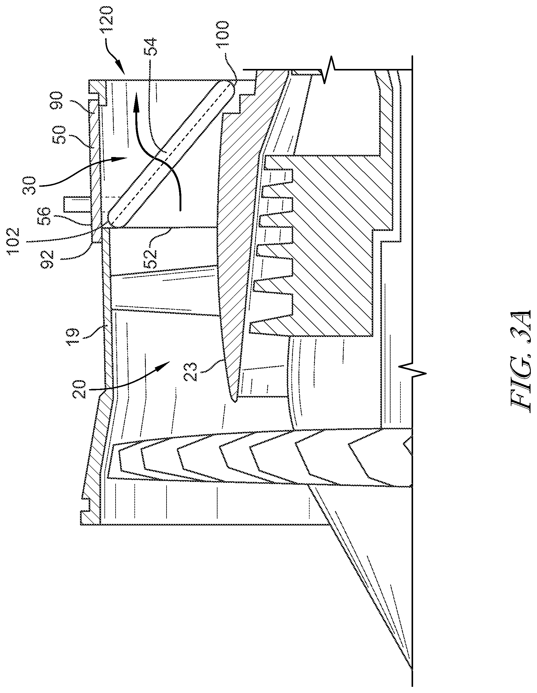 Patent US12104532 Figure 4 – Bypass duct heat exchanger with access panel for gas turbine engines