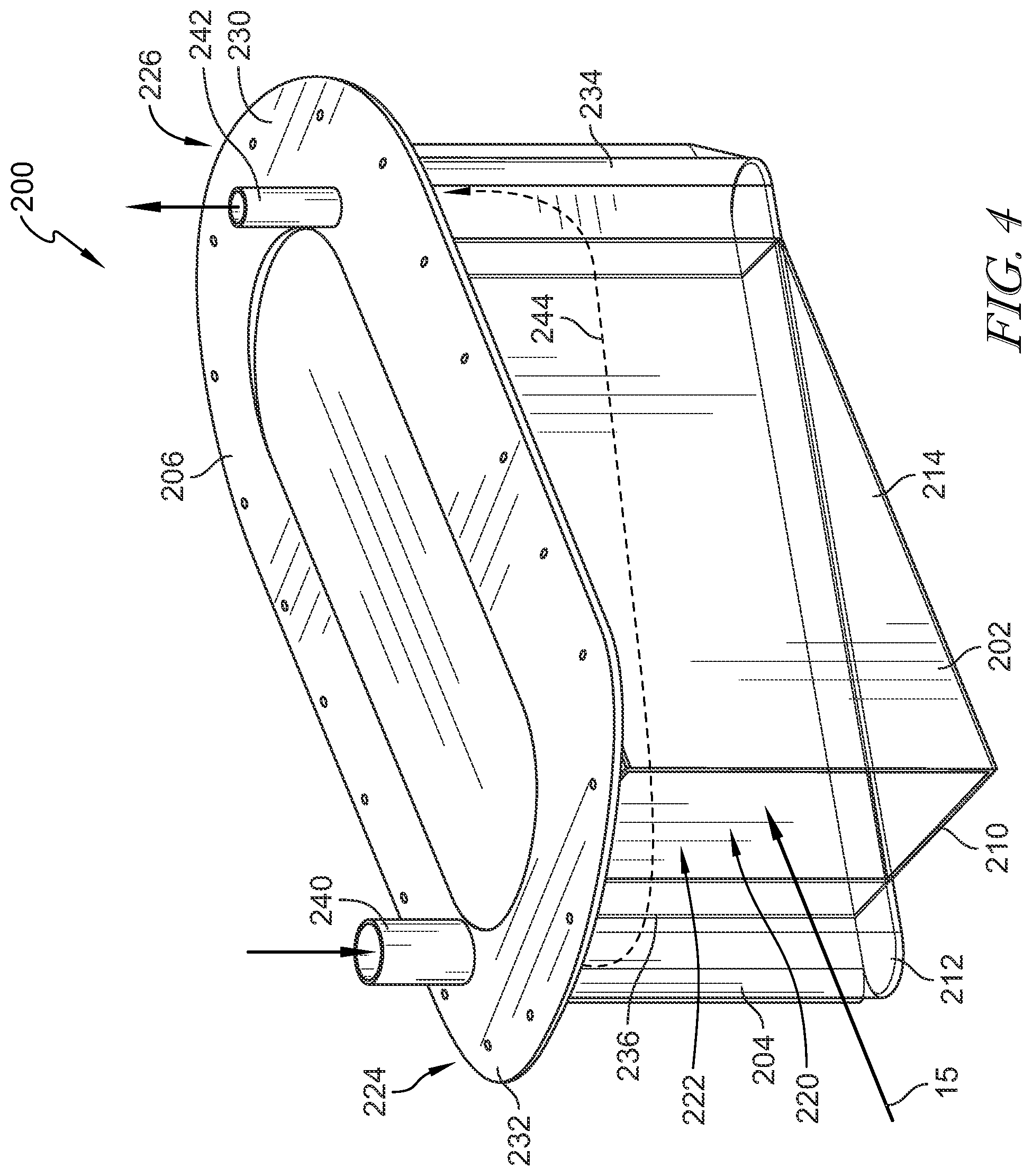 Patent US12104532 Figure 5 – Bypass duct heat exchanger with access panel for gas turbine engines