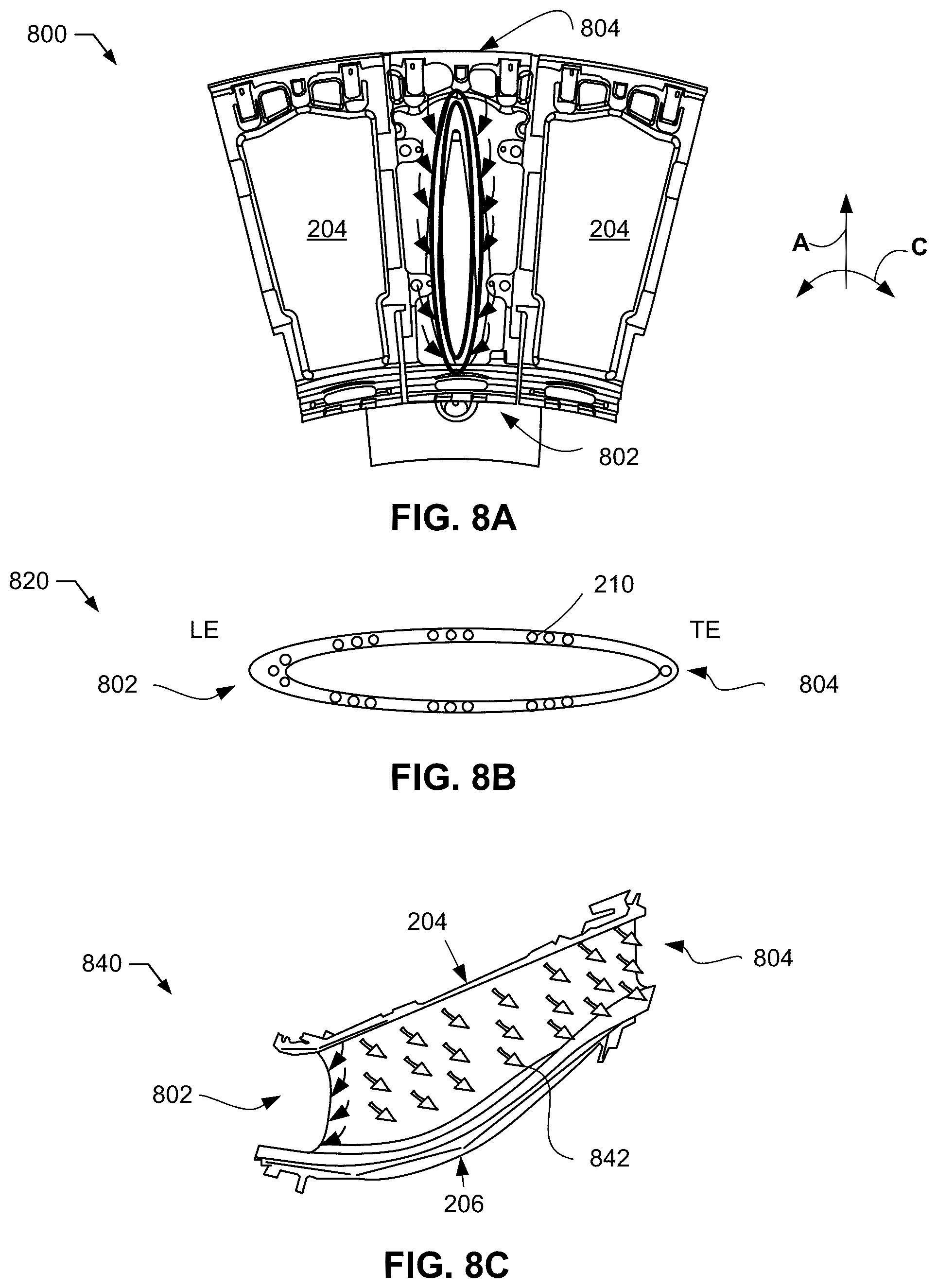 Patent US12104533 Figure 6 – Methods and apparatus for gas turbine frame flow path hardware cooling