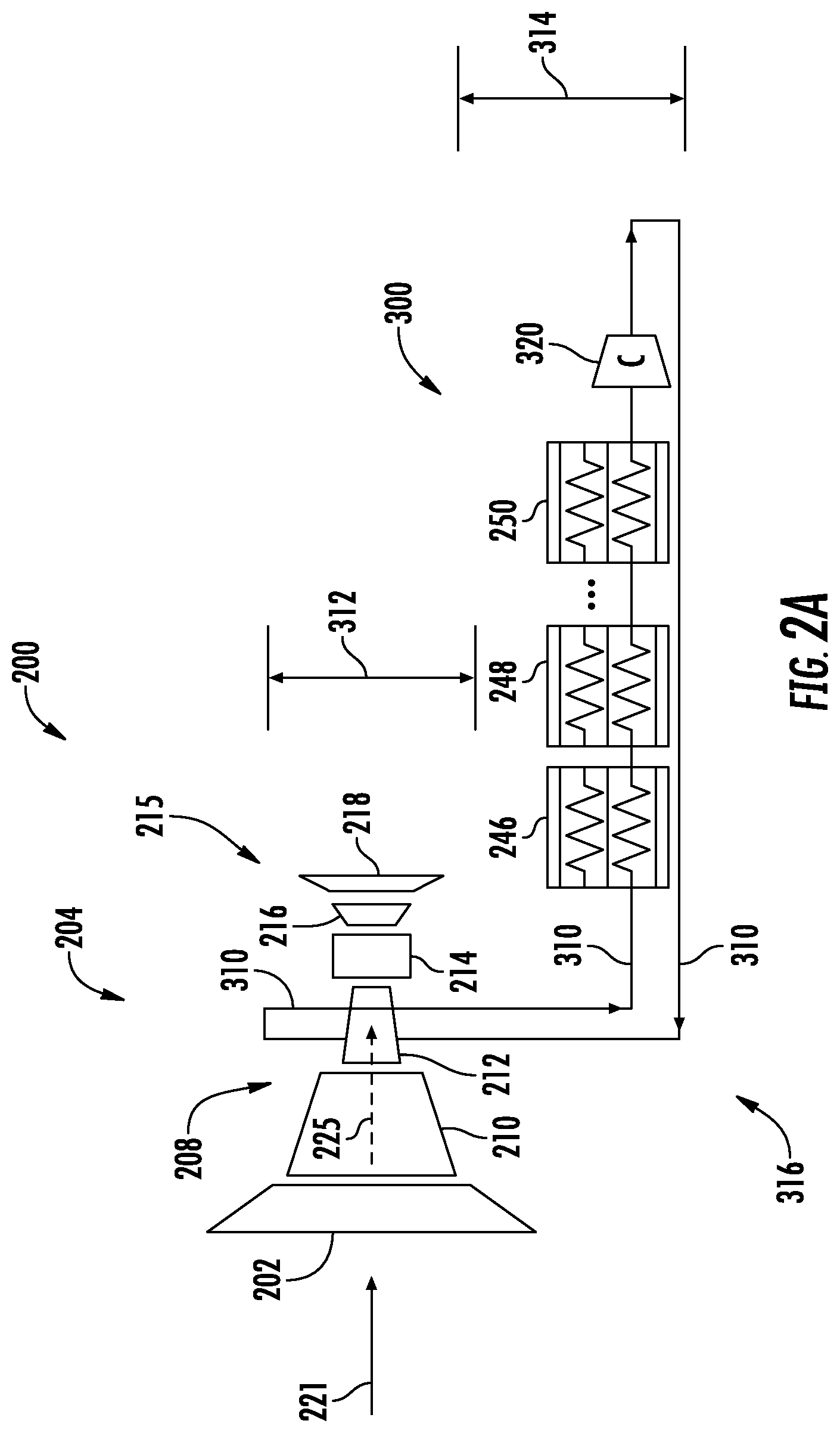 Patent US12104535 Figure 2 – Thermal management system for a gas turbine engine