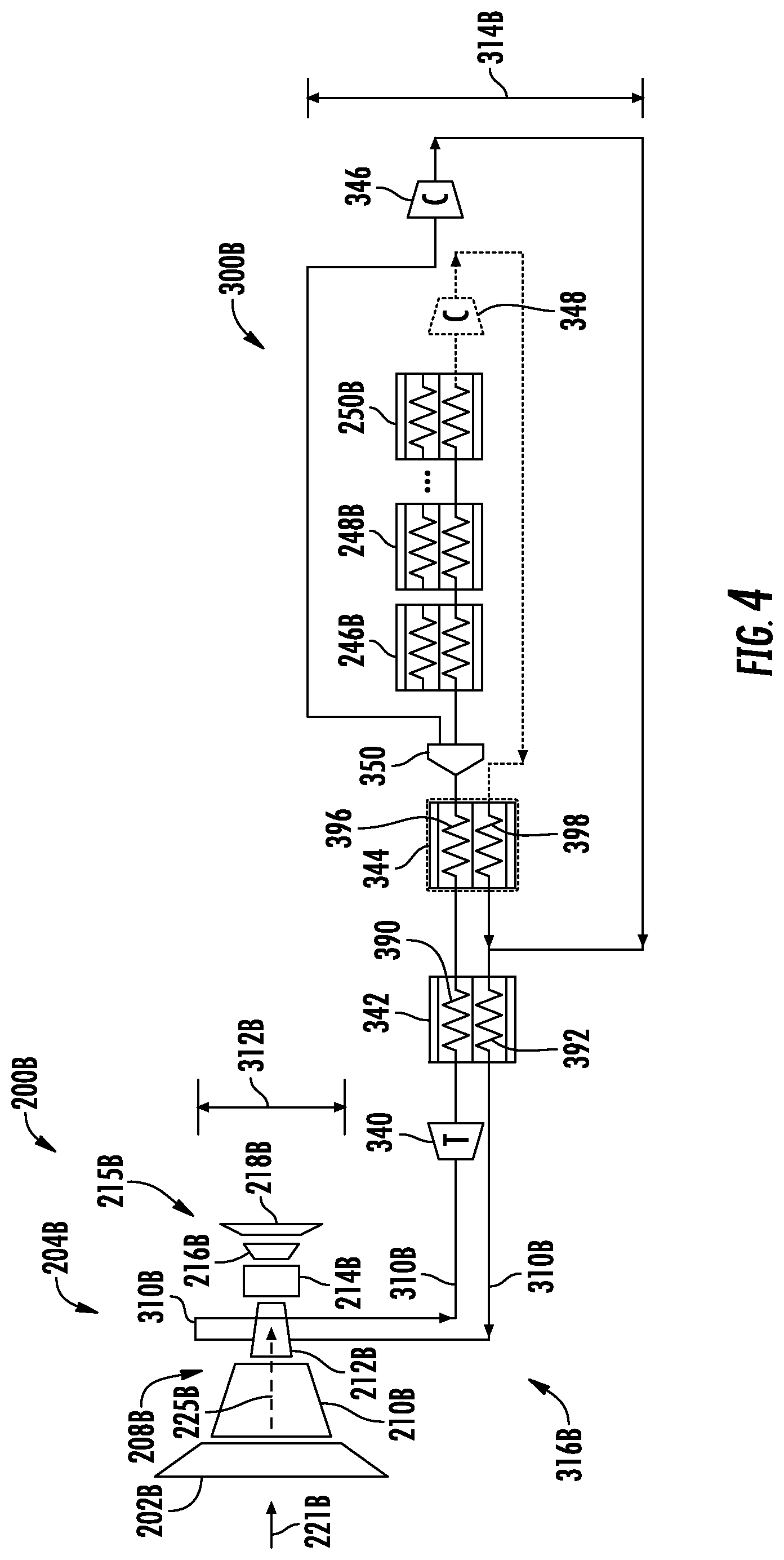 Patent US12104535 Figure 5 – Thermal management system for a gas turbine engine
