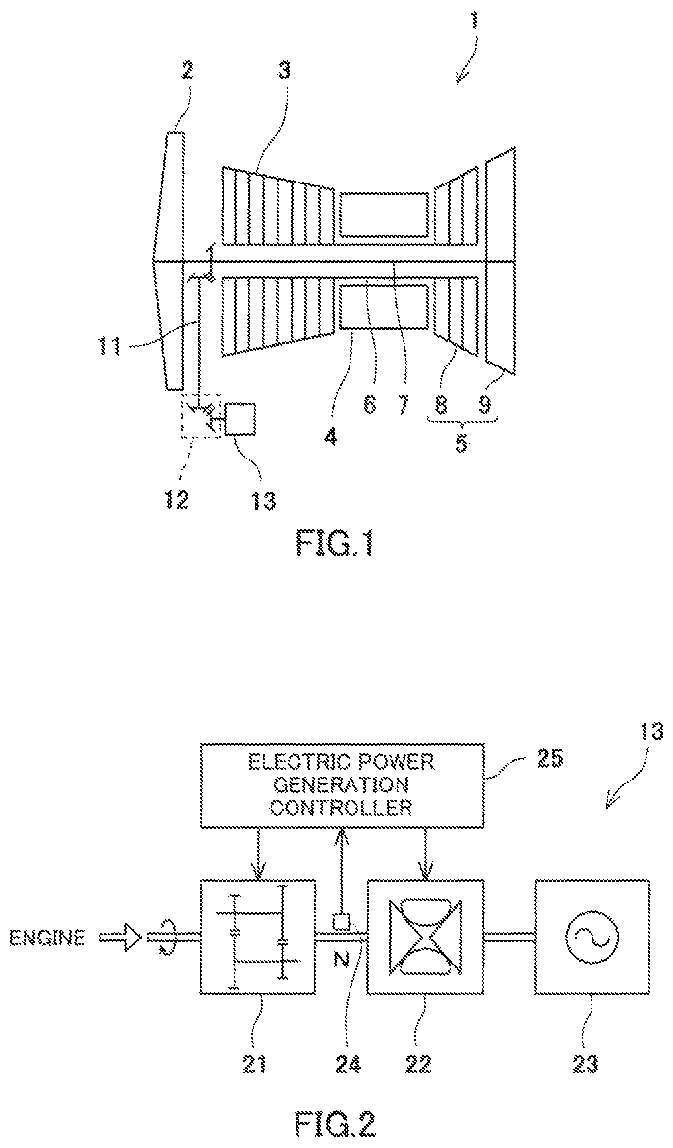Patent US12104538 Figure 1 – Electric power generation controller for use in aircraft