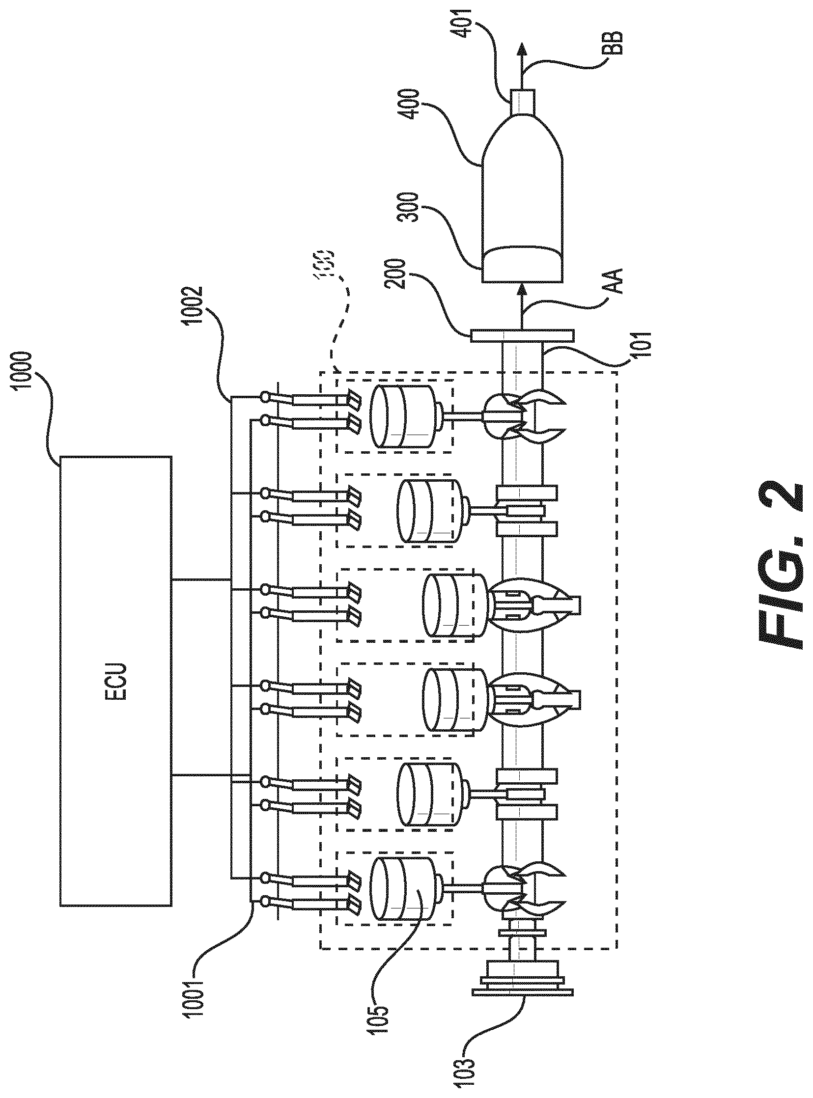 Patent US12104542 Figure 5 – Diesel engine cylinder deactivation modes