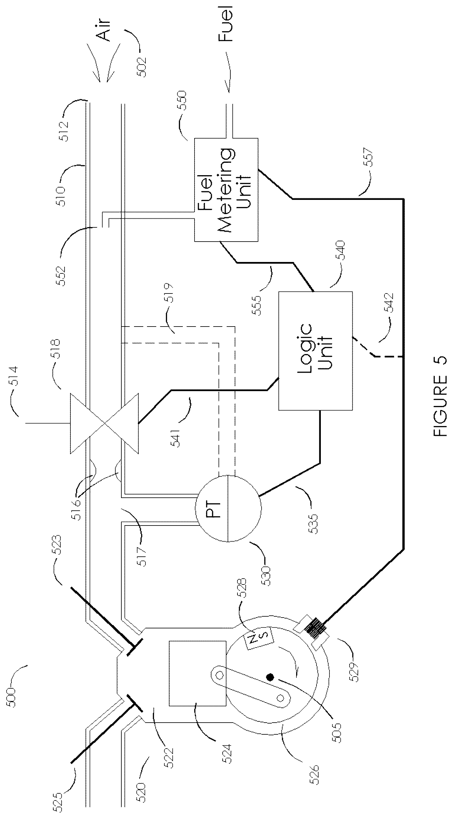 Patent US12104544 Figure 5 – Air-fuel metering for internal combustion reciprocating engines