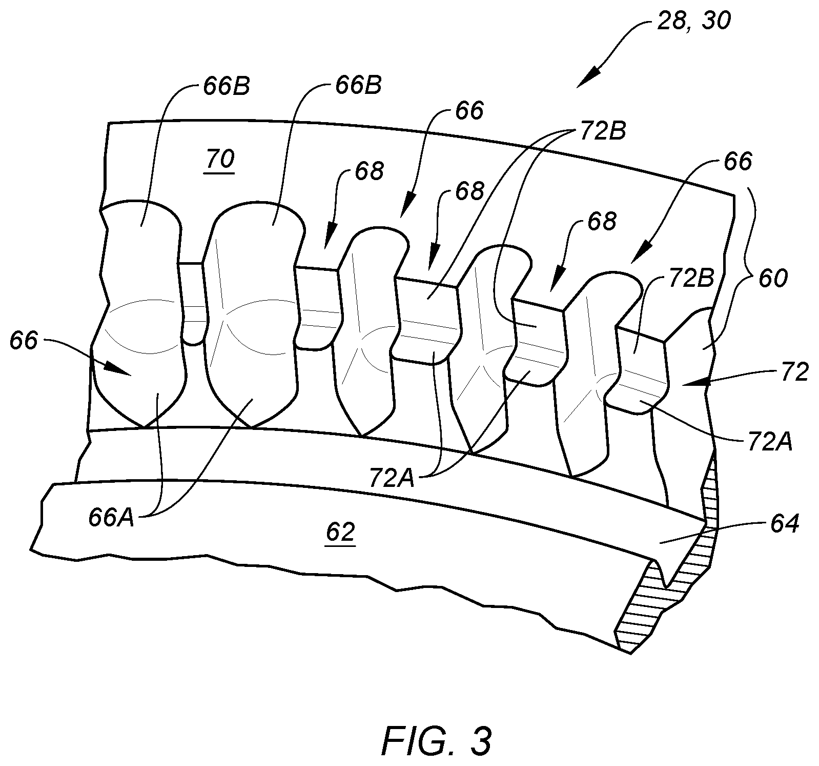 Patent US12104550 Figure 3 – Rotary engine with side housing having a side plate with a ceramic matrix composite core