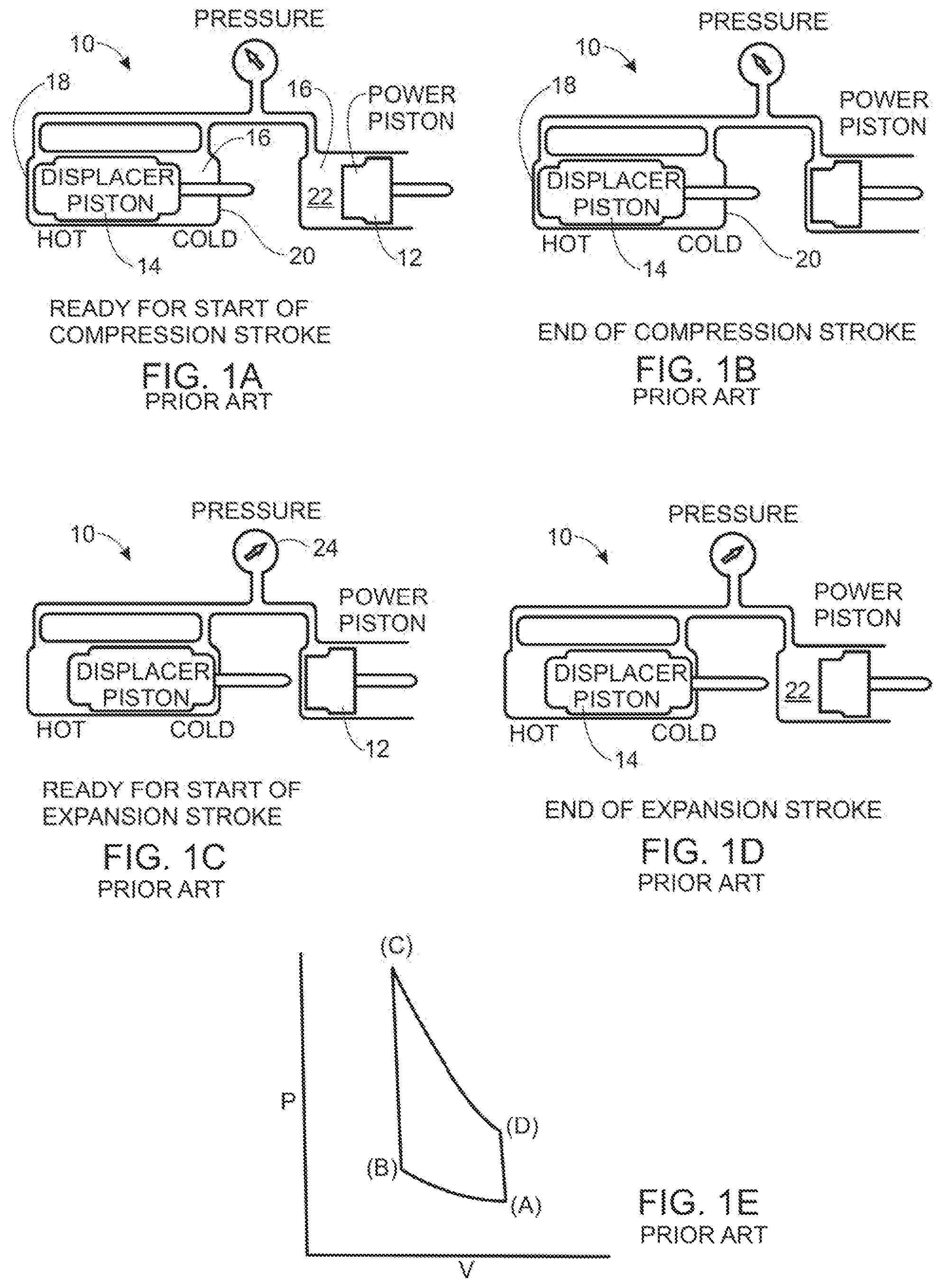 Patent US12104552 — Stirling cycle machine — Figure 1