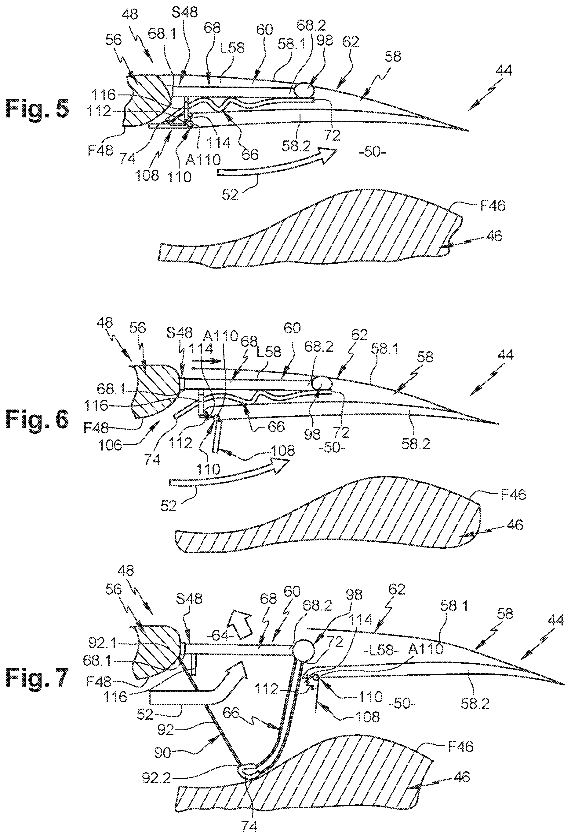 Patent US12104554 Figure 2 – Aircraft propulsion assembly equipped with a thrust-reversing device comprising at least one inflatable barrier, and aircraft comprising at least one such propulsion assembly