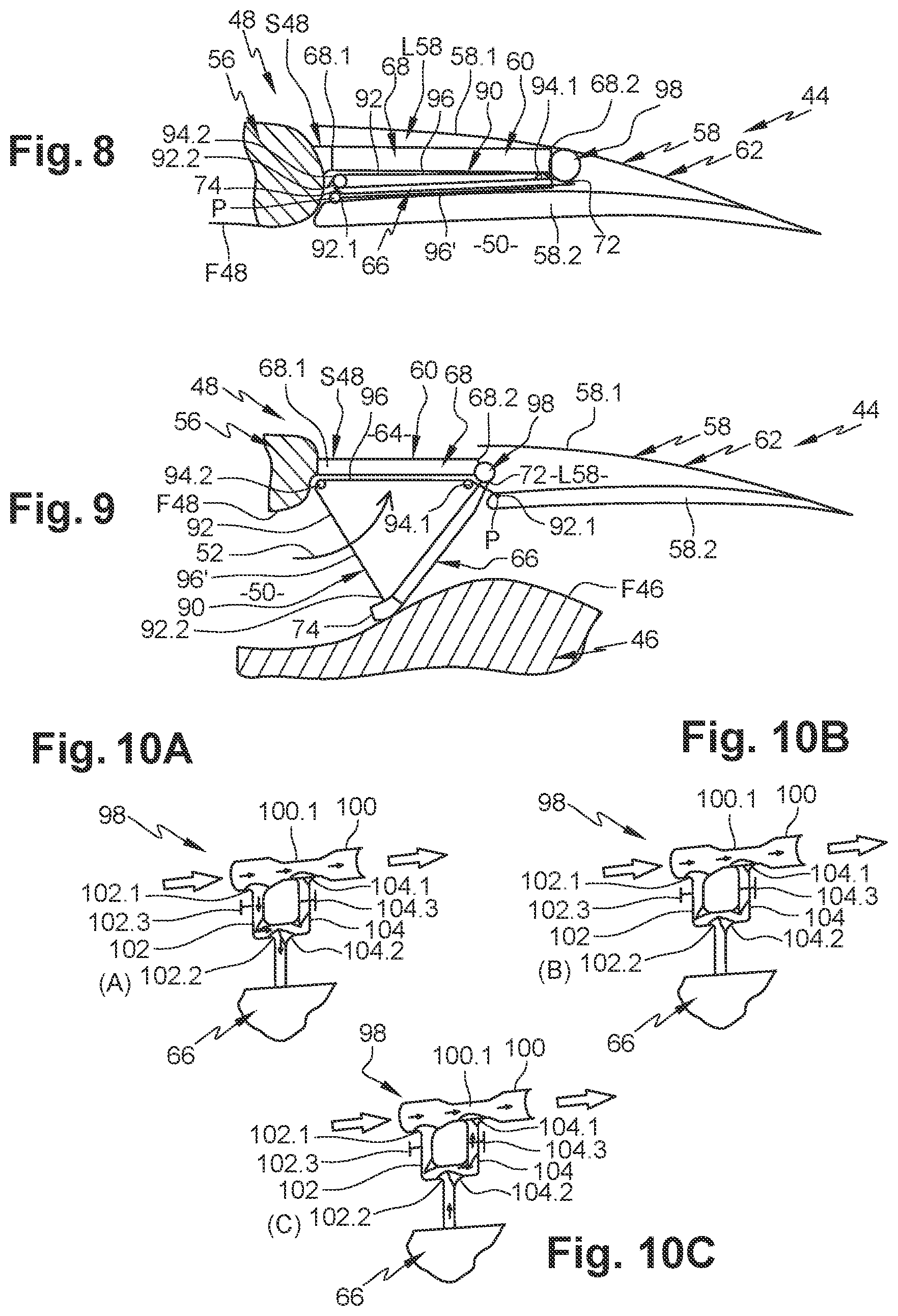 Patent US12104554 Figure 3 – Aircraft propulsion assembly equipped with a thrust-reversing device comprising at least one inflatable barrier, and aircraft comprising at least one such propulsion assembly