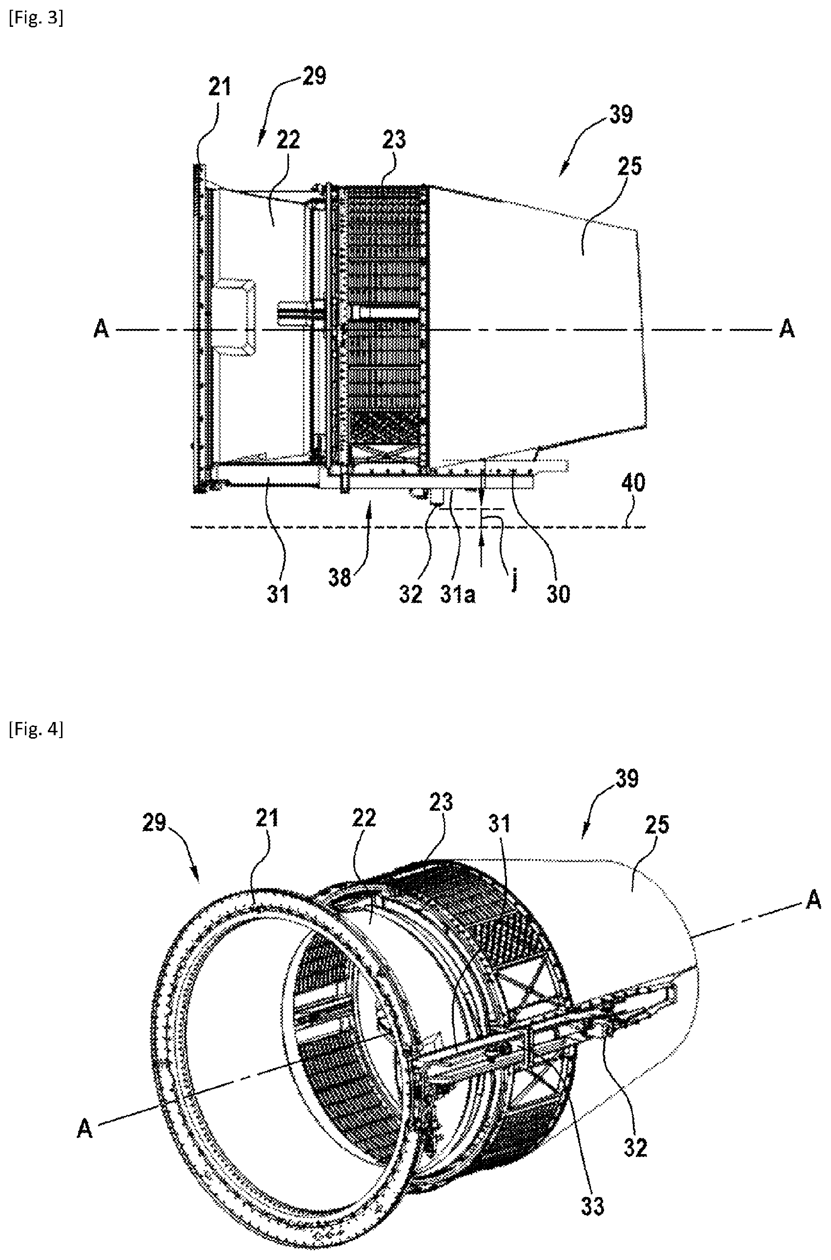Patent US12104555 Figure 2 – Thrust reverser for turbojet engine