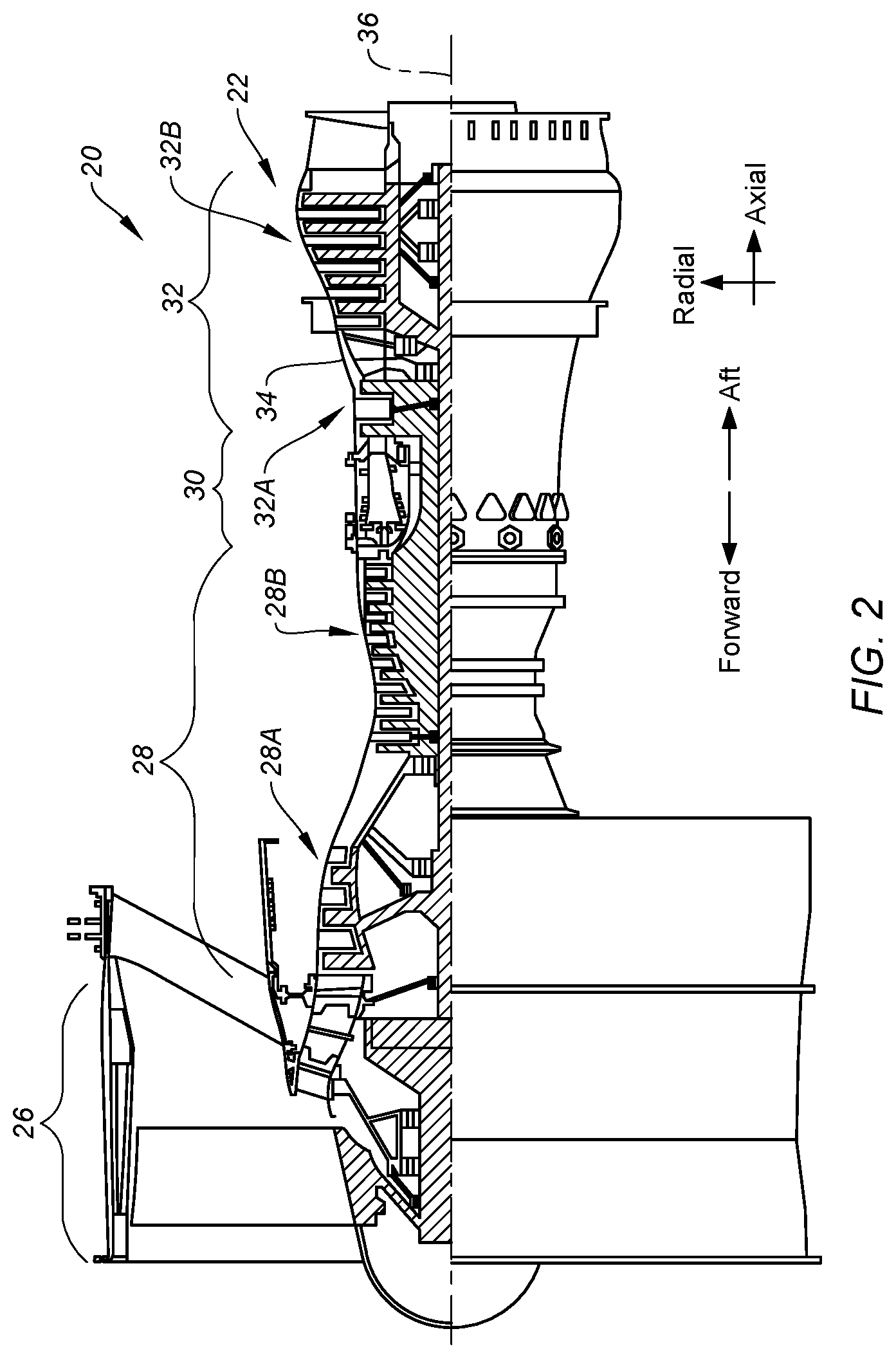 Patent US12104556 Figure 2 – Blocker door retention assembly for an aircraft propulsion system thrust reverser